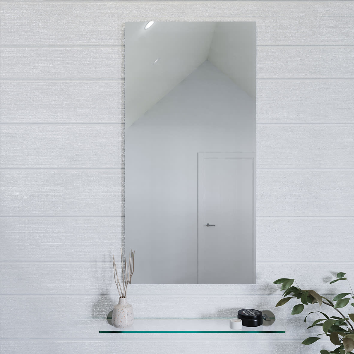 Flexi-Fix Kentmere Bathroom Mirror - Rectangle - 900 x 450 x 19mm - view 2