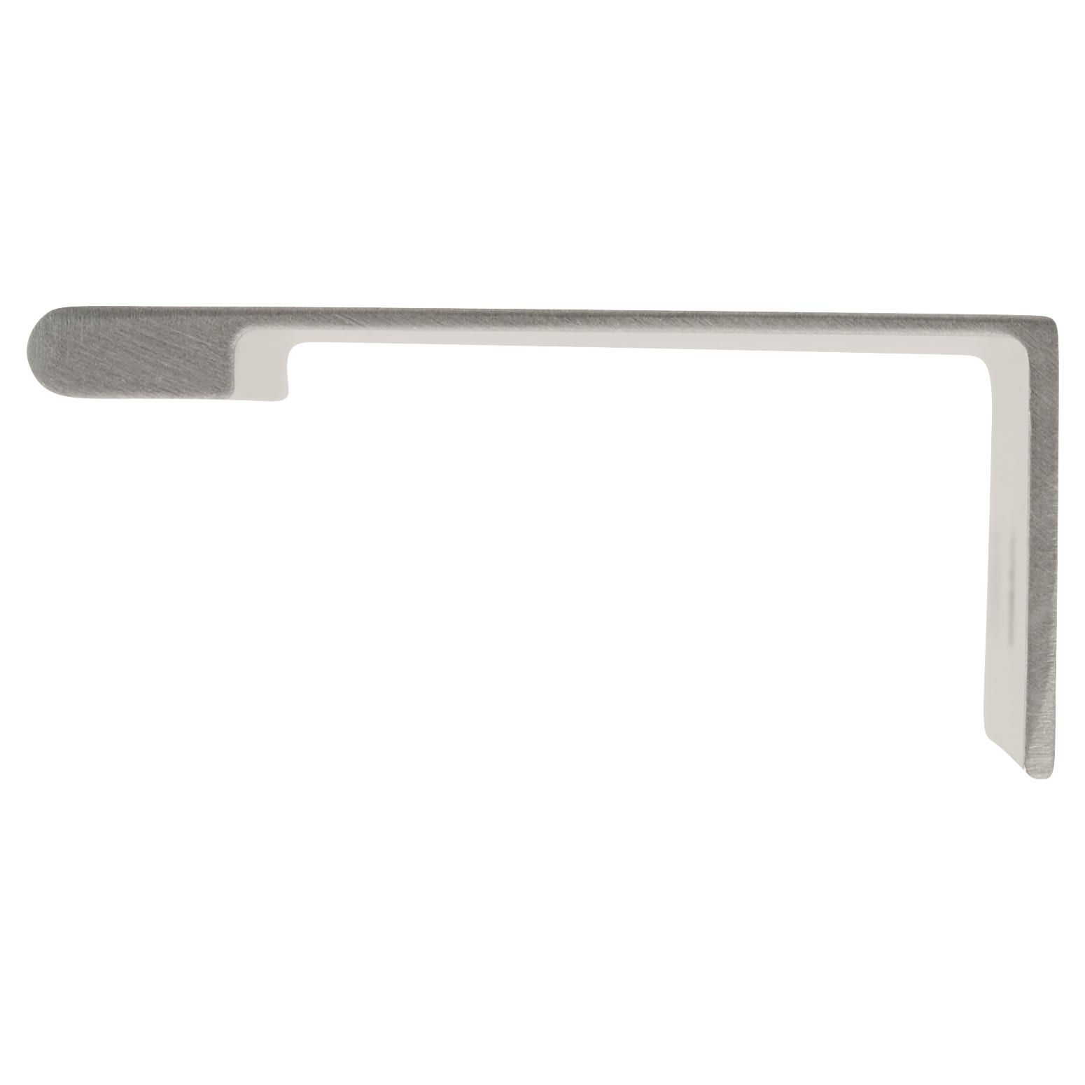 Touchpoint Vora Lipped Edge Cabinet Pull Handle - 32mm Centres - Brushed Aluminium - view 4