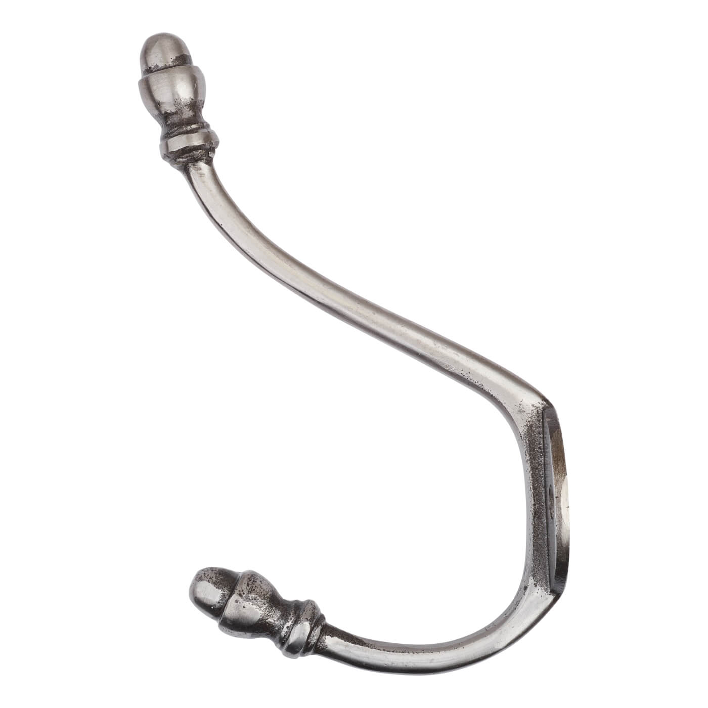 Single Hat & Coat Hook - 165 x 36mm - Pewter - view 3