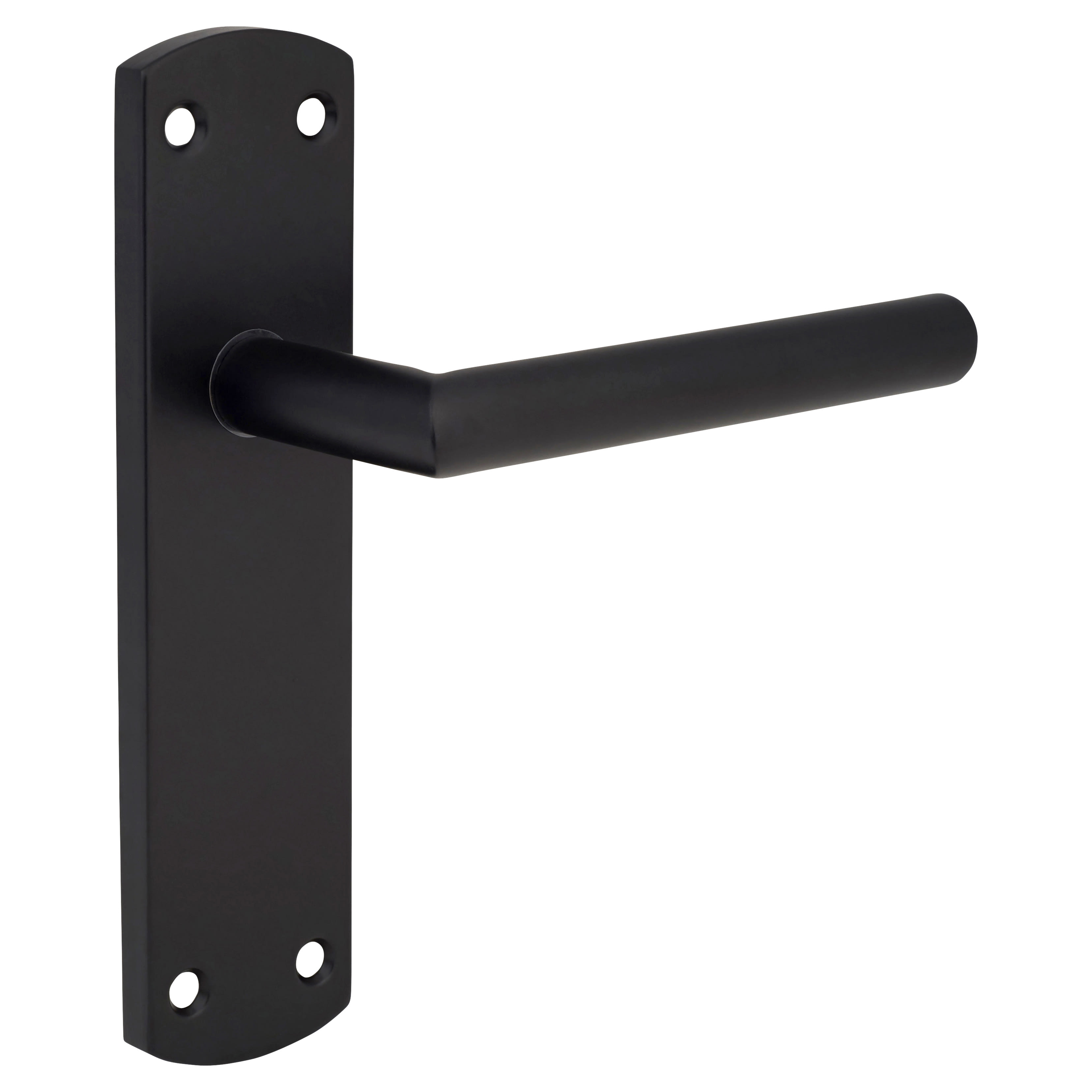 Matt Black Mitred Latch Door Handles - 172 x 44mm - view 3