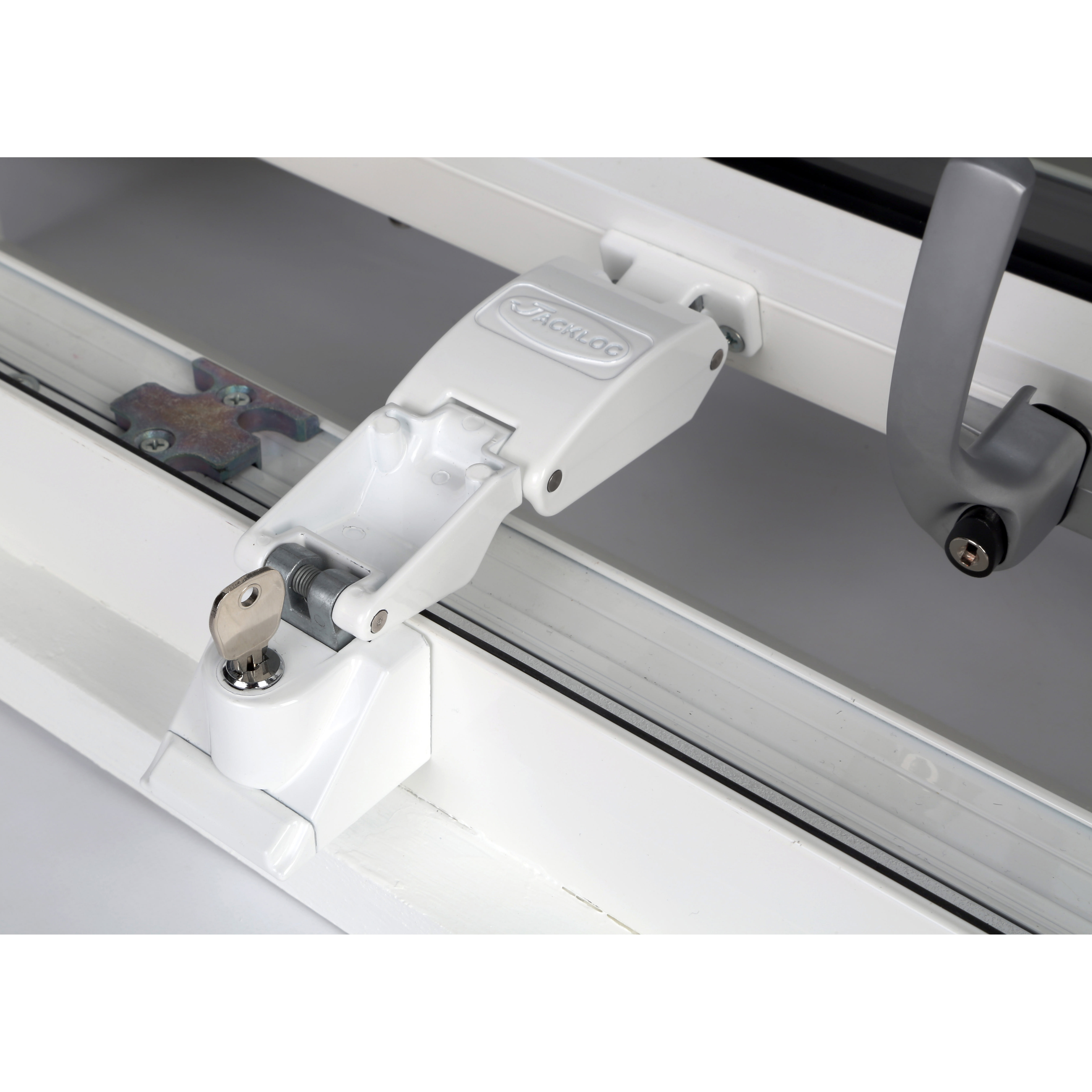 Titan Key-Locking Folding Window Restrictor - White - view 4
