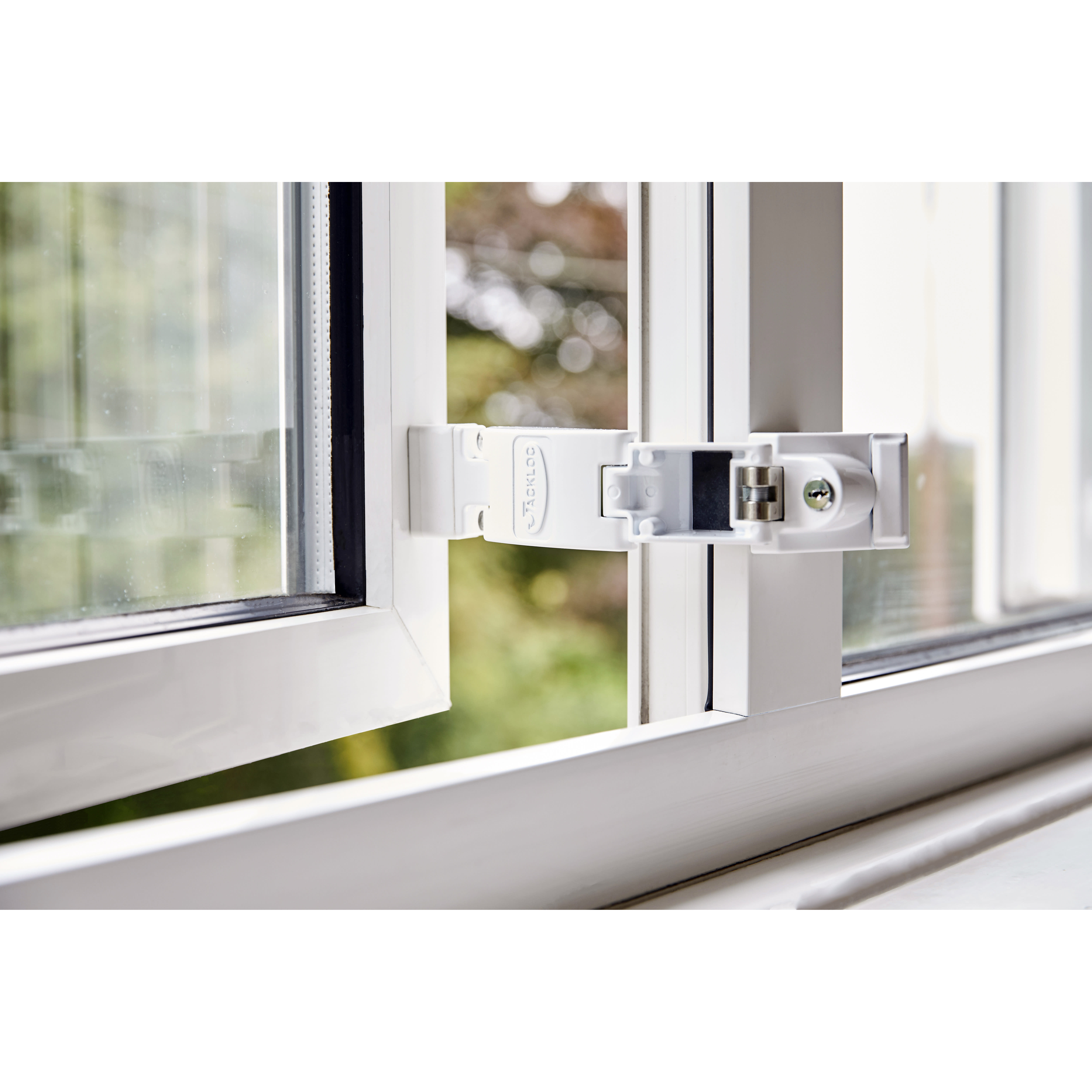 Titan Key-Locking Folding Window Restrictor - White - view 5