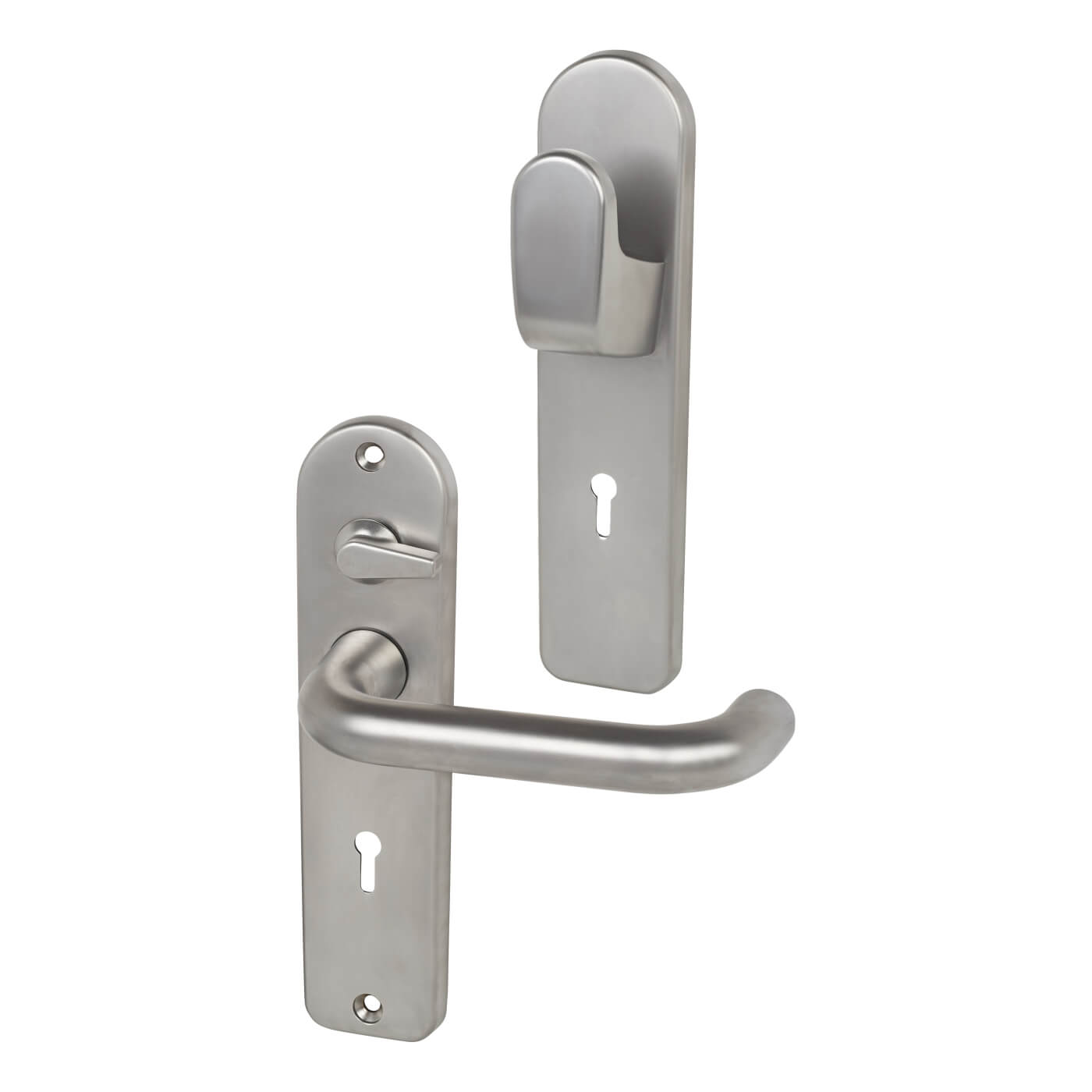 Satin Chrome Return to Door Nightlatch Keyhole Lock Door Handles - 3R35 Range - 200 x 50mm - view 2