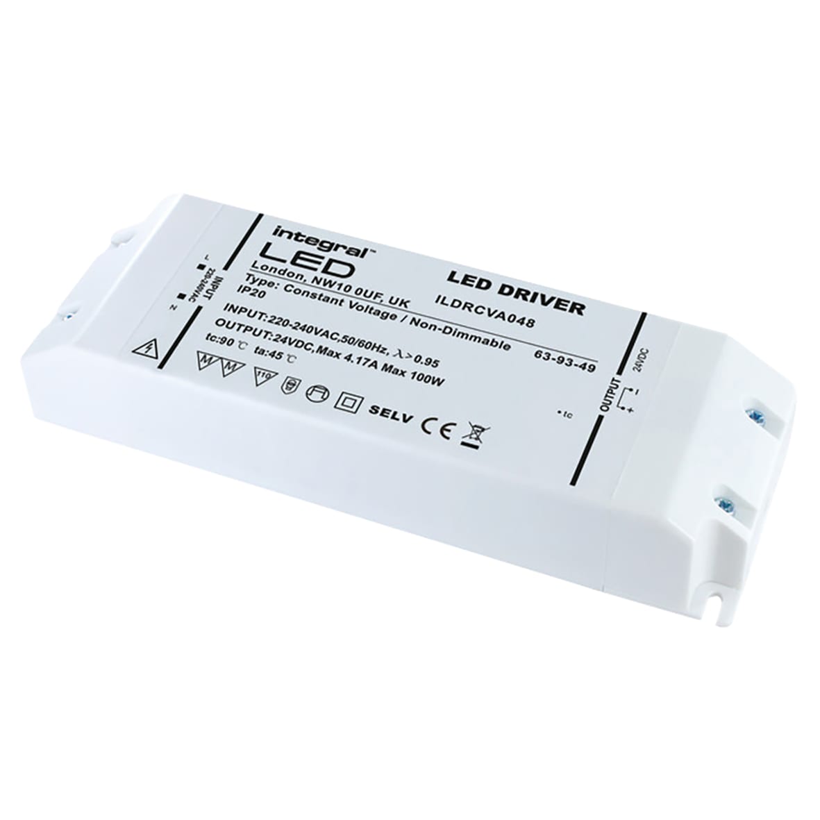 LED 24V 100W Constant Voltage LED Driver - - 200-240VAC - view 3