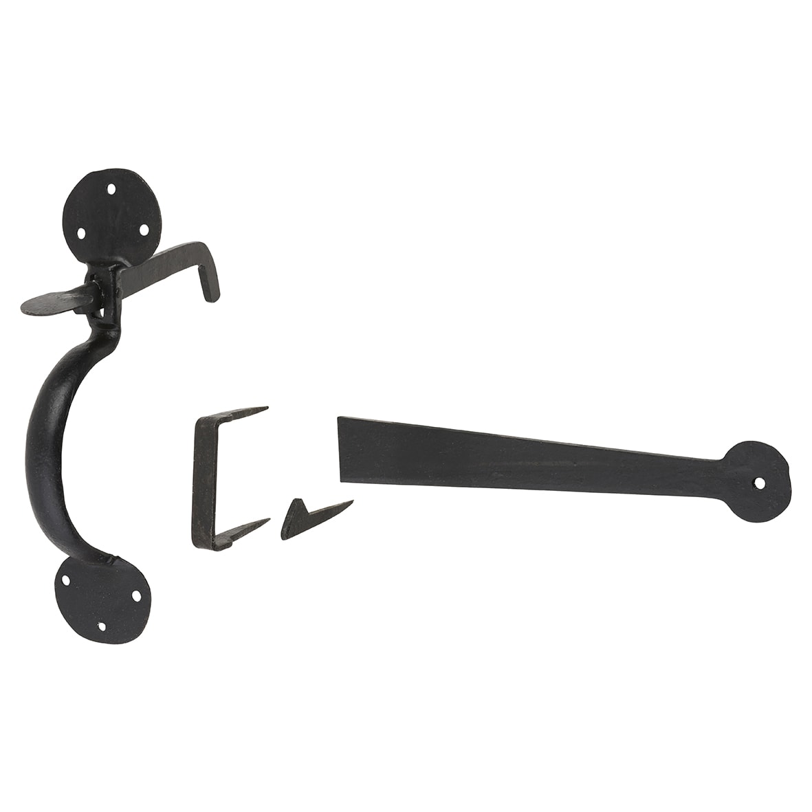 Blacksmith Antique Black Iron Thumb Latch Set - view 2