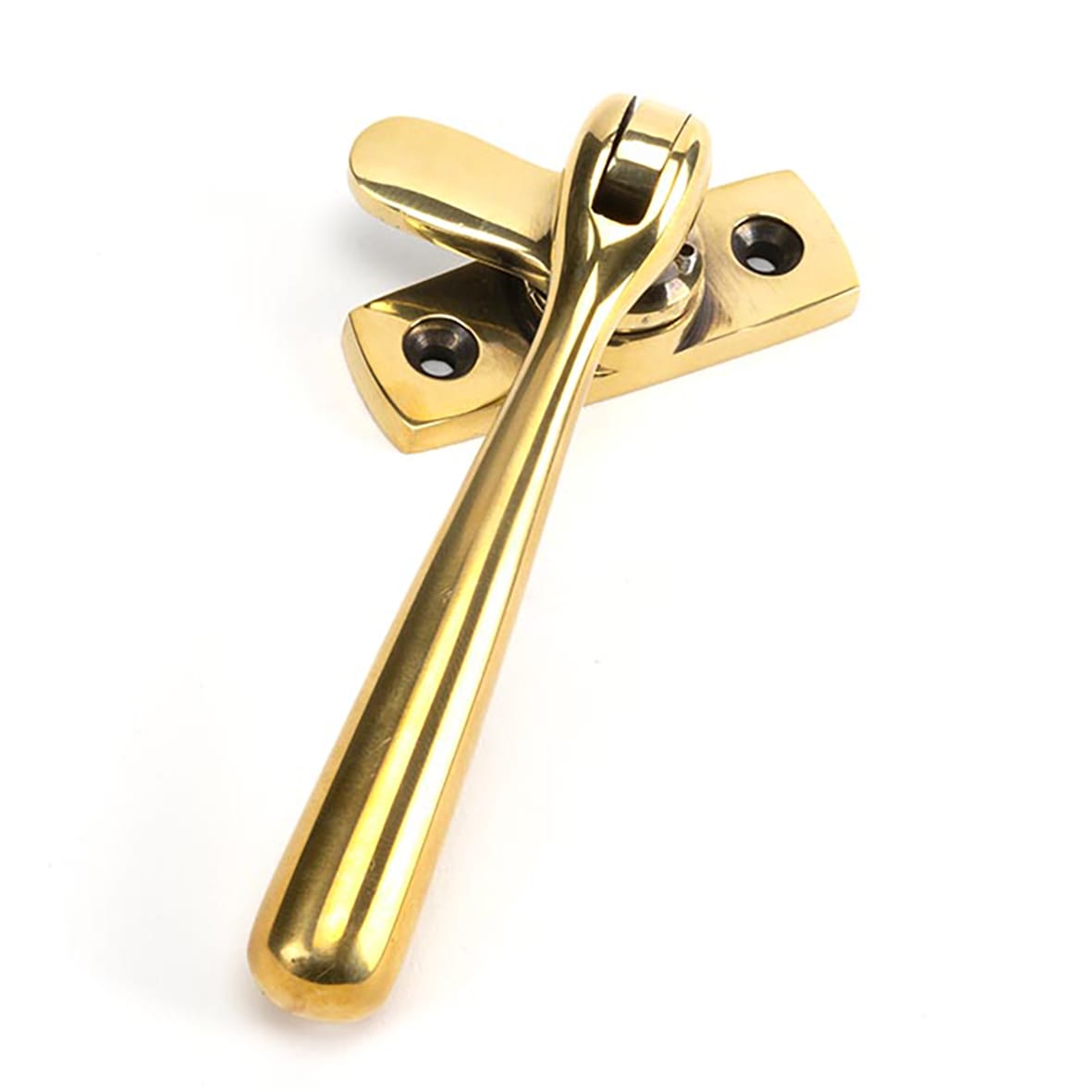 Newbury Locking Mortice & Hook Plate Window Fastener - Reversible - Aged Brass - view 2
