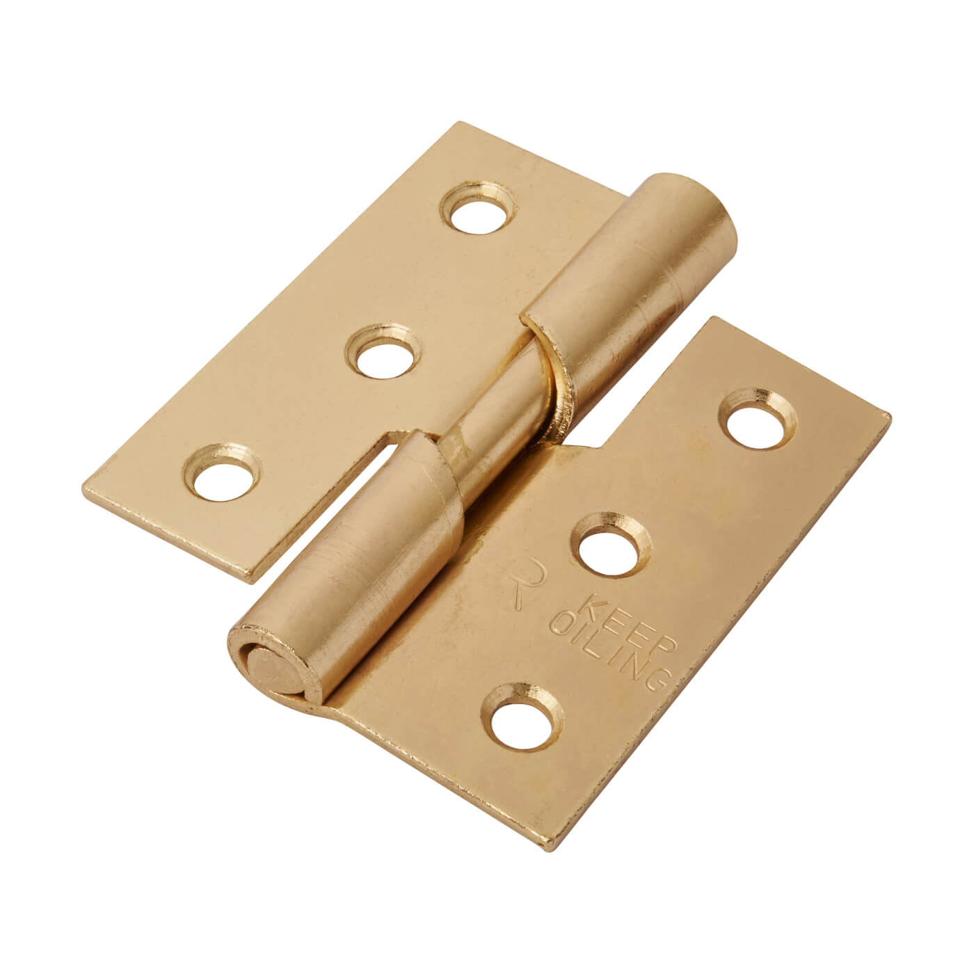 Rising Butt Door Hinge - 75 x 70 x 2.5mm - Right Hand - Electro Brass - Pair - view 2