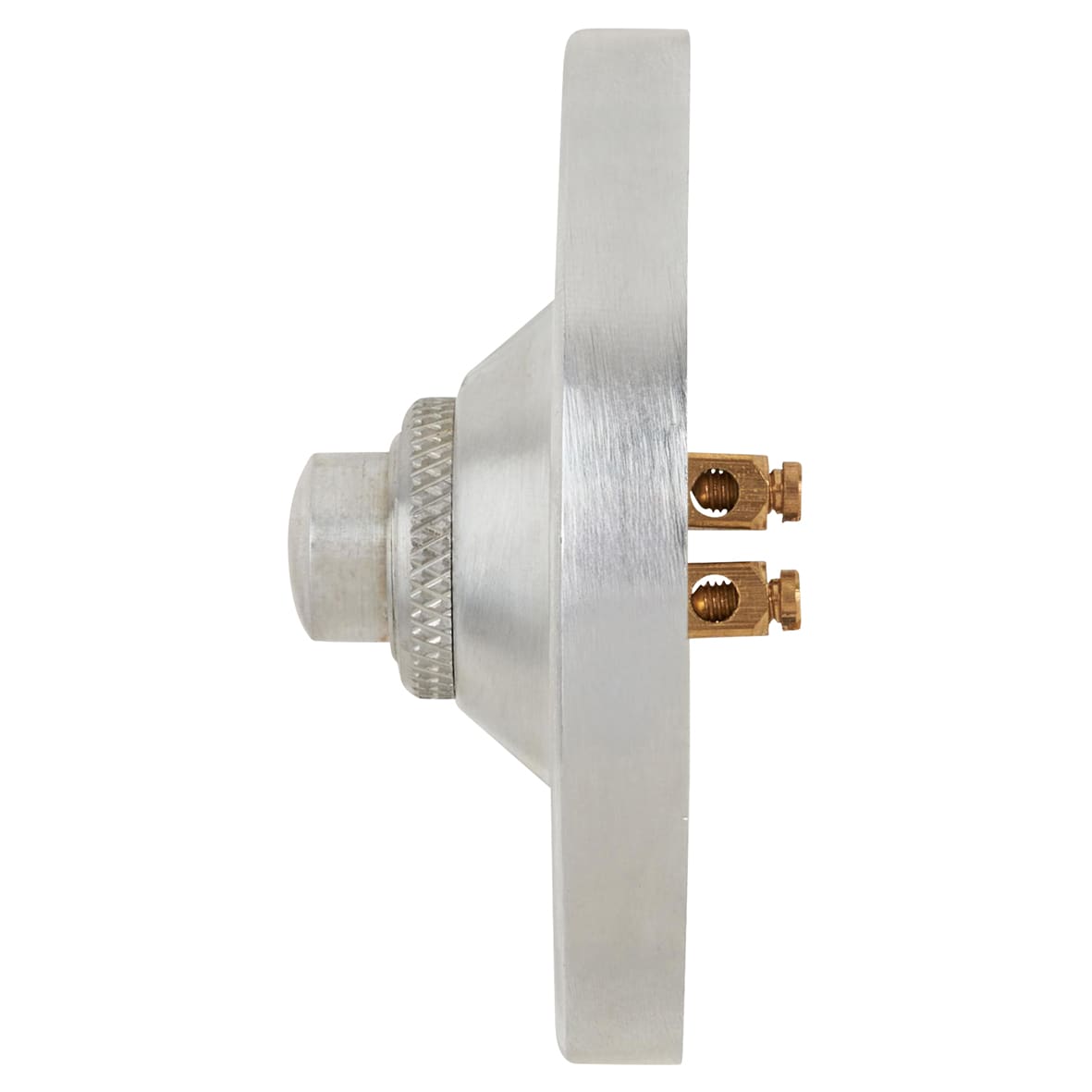 Satin Chrome Round Bell Push - 65mm Diameter - view 2
