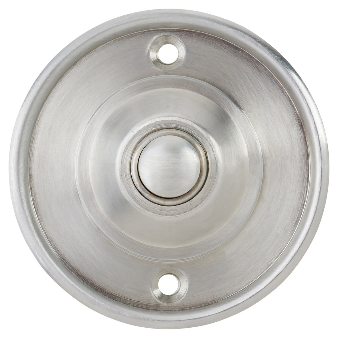 Satin Chrome Round Bell Push - 65mm Diameter - view 3