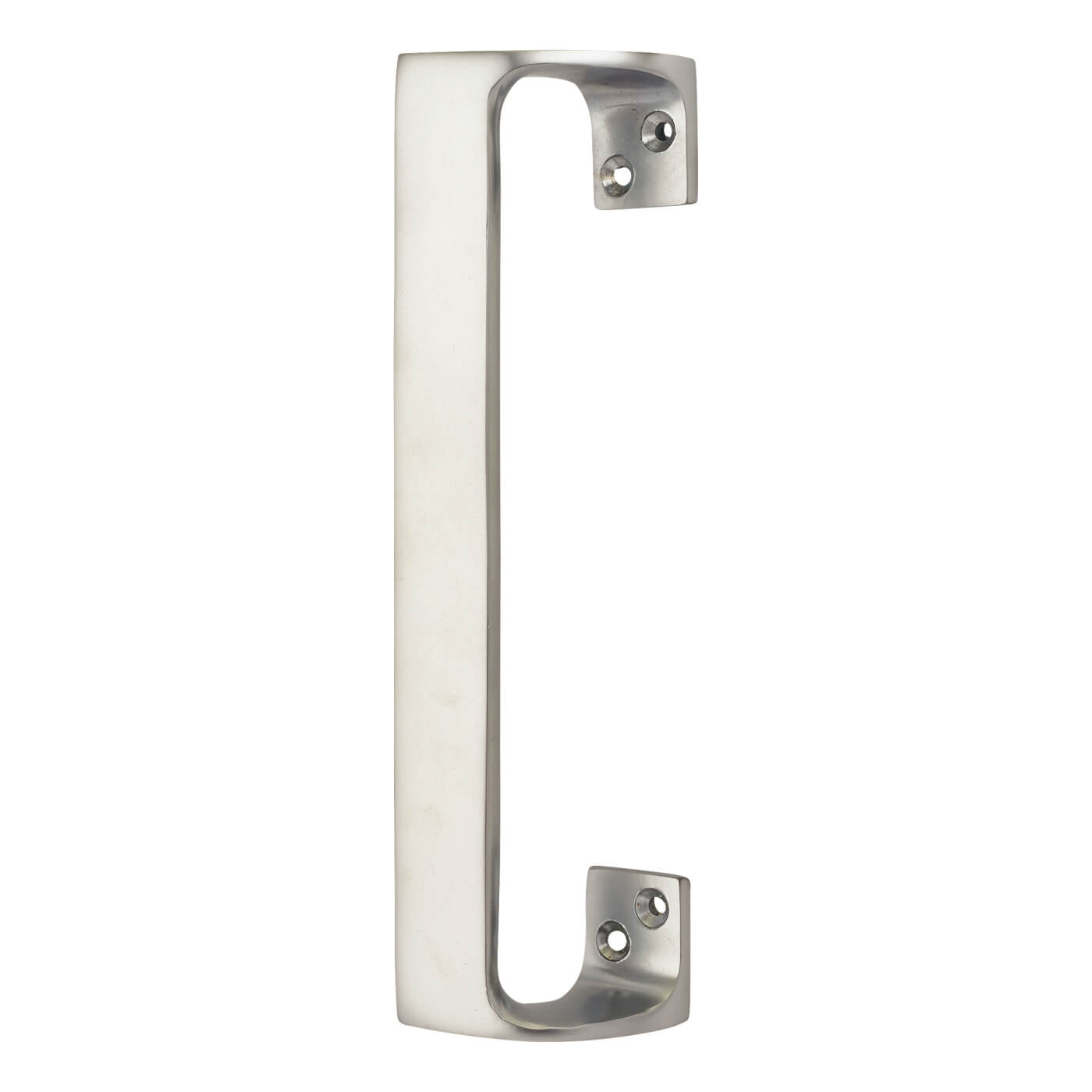 Satin Chrome Modern Offset Door Pull Handle - Screw Fix - 180mm Centres - view 2