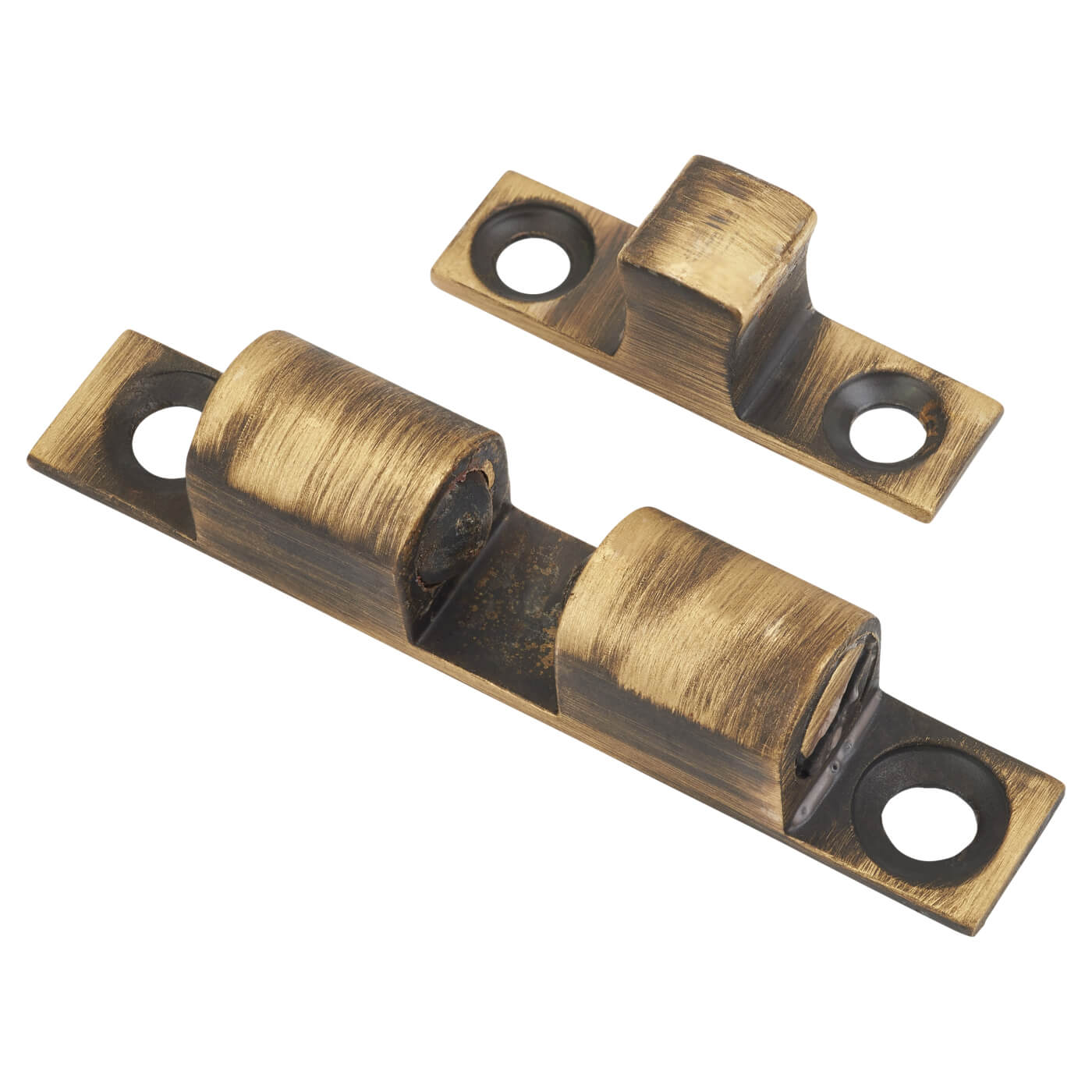Veel-2 Double Ball Roller Catch - 60 x 10 x 12mm - Antique Brass - Pack of 5 - view 4