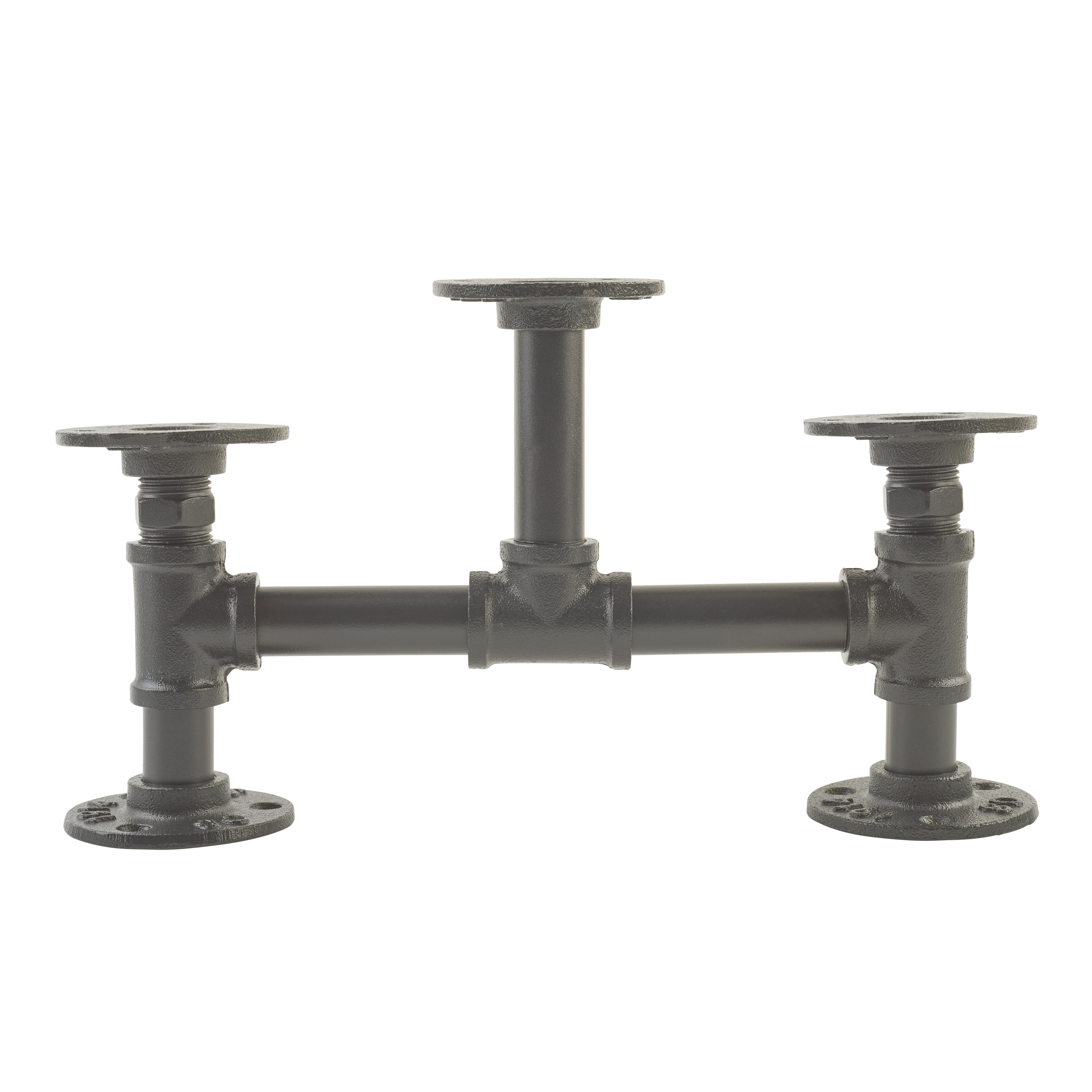 3/4" Pipe Triple Candle Holder - Grey - view 2