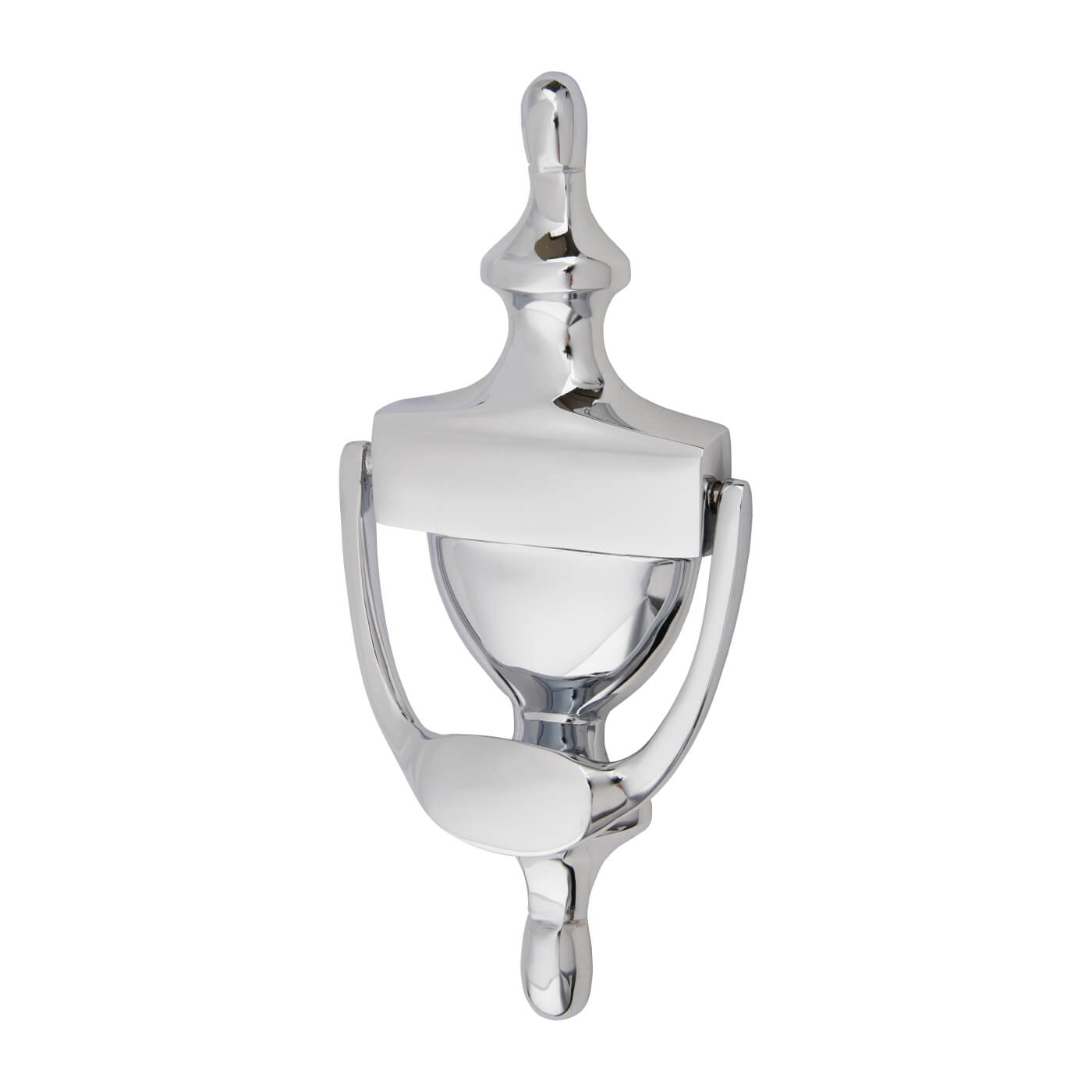 Urn Door Knocker - Polished Chrome - 198 x 75mm - view 2
