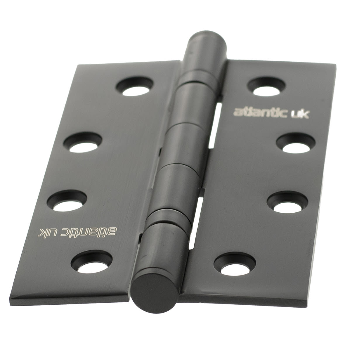 Slim Knuckle Ball Bearing Hinge - 101.5 x 63 x 2.5mm - Matt Black - Pair - view 2