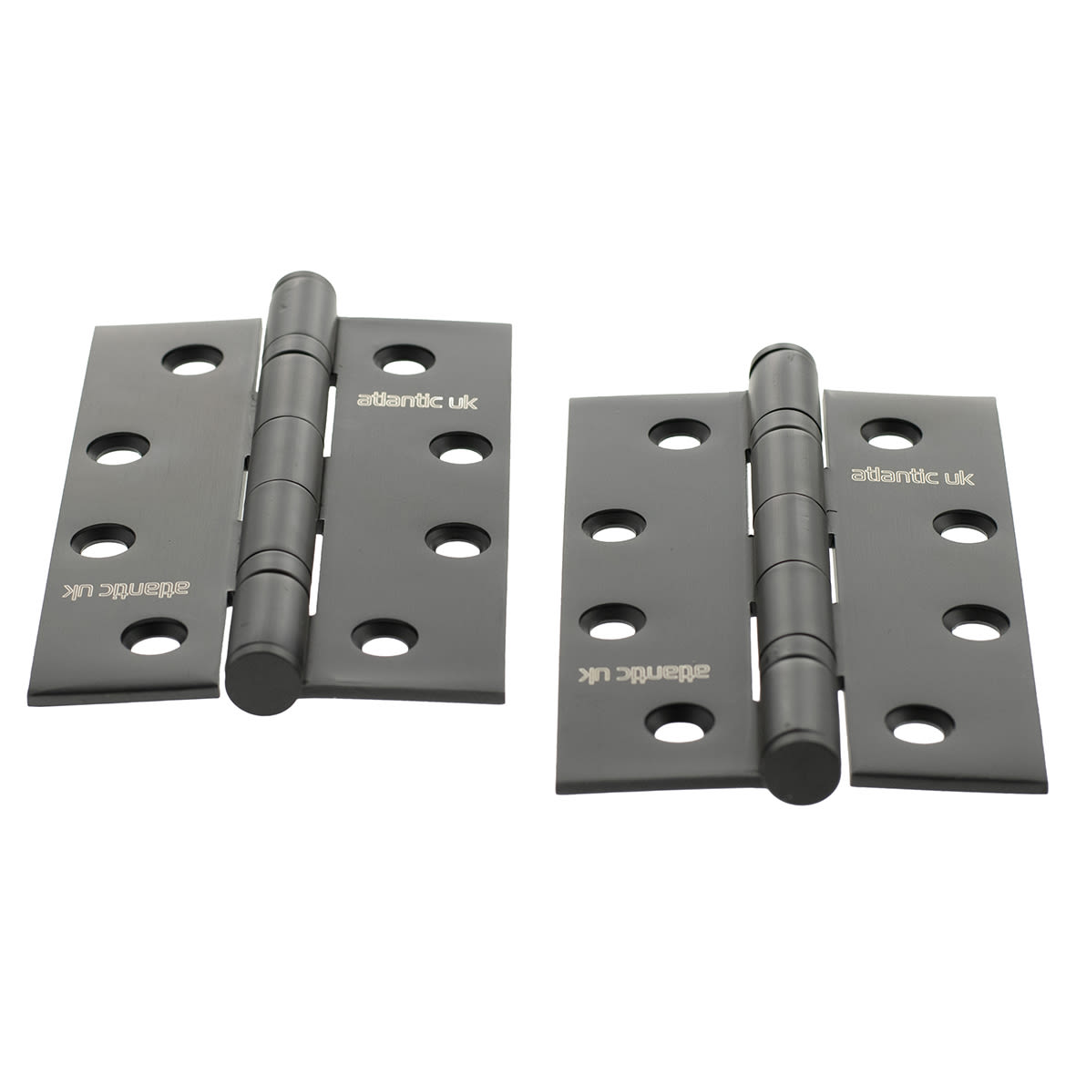 Slim Knuckle Ball Bearing Hinge - 101.5 x 63 x 2.5mm - Matt Black - Pair - view 3