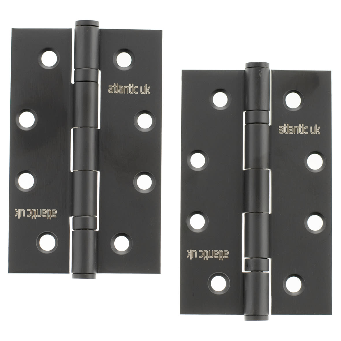 Slim Knuckle Ball Bearing Hinge - 101.5 x 63 x 2.5mm - Matt Black - Pair - view 4