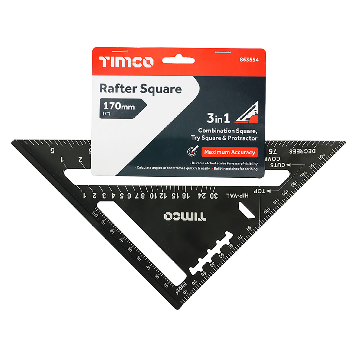 3 in 1 Rafter Square - 7"/ 170mm - view 2