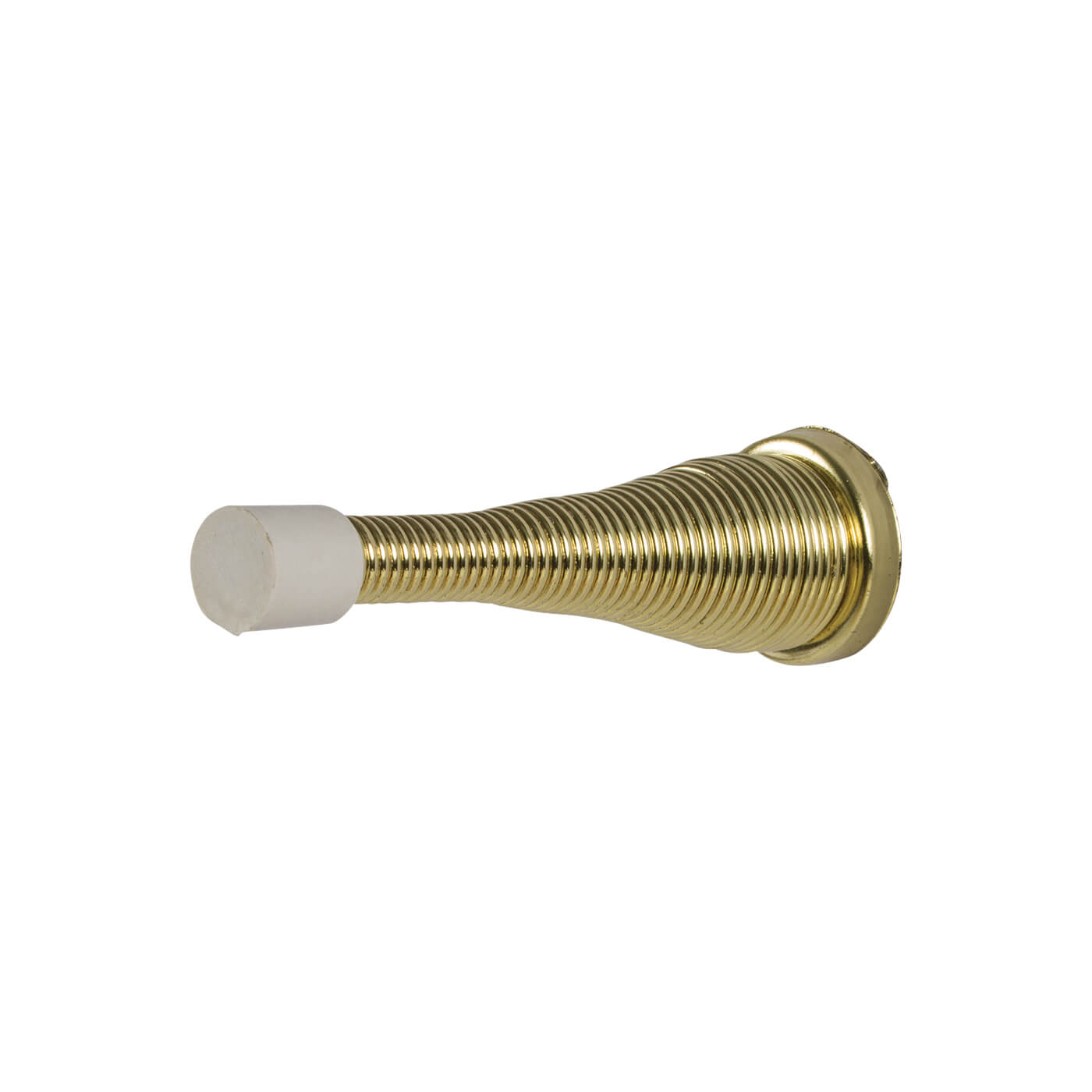 Spring Projection Door Stop - 78mm Projection - Brass Plated - Pack of 10 - view 2