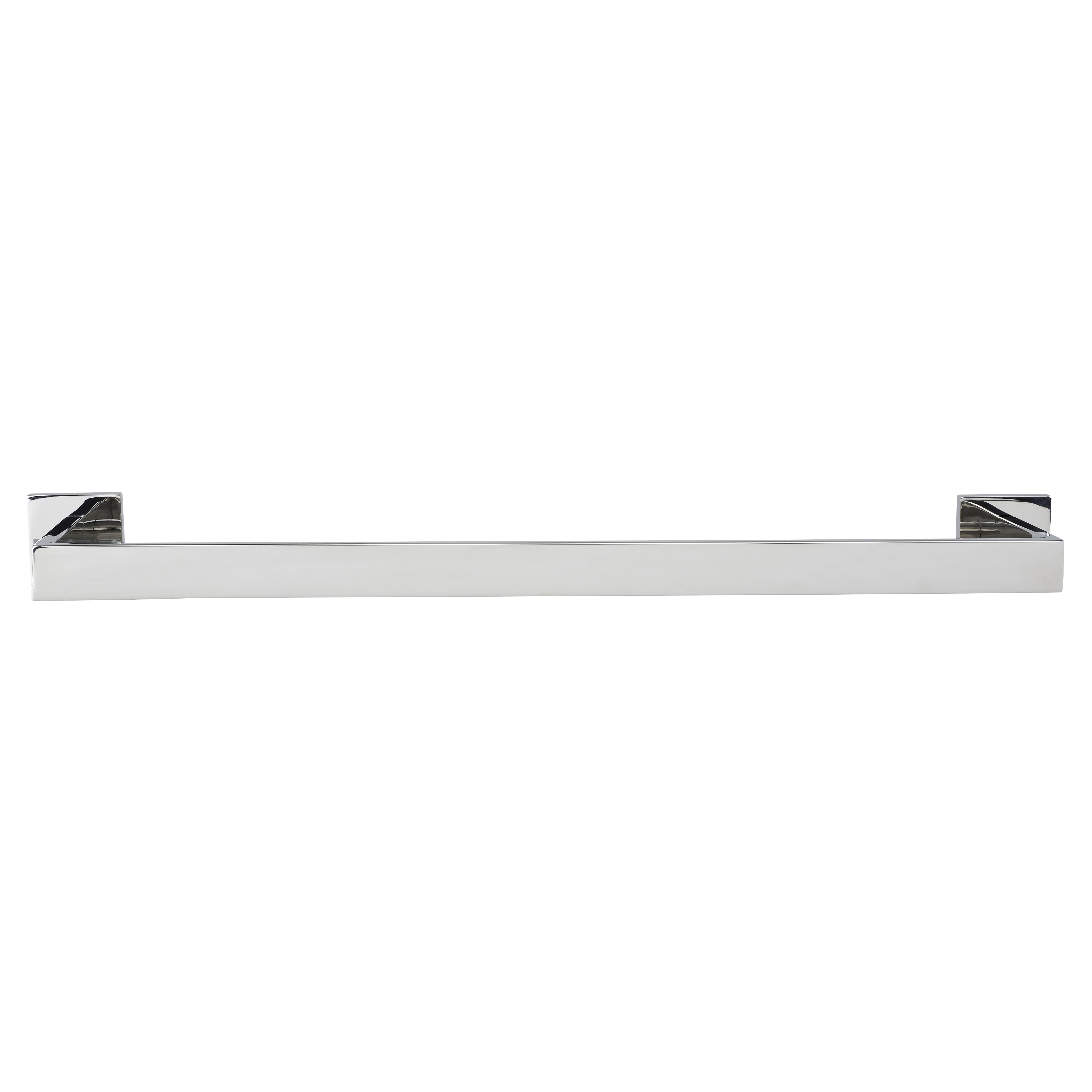 Modern Double Round Towel Rail - 600 x 120 x 55mm - Polished Stainless Steel - view 2
