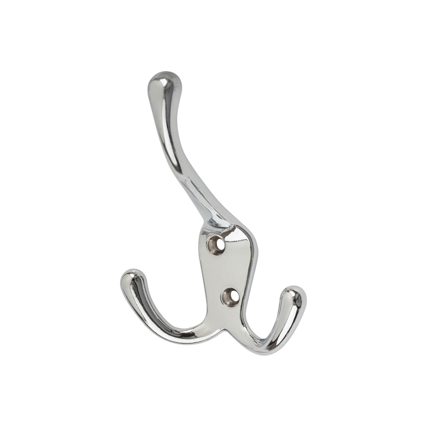 Tri-Pattern Hat & Coat Hook - 100 x 70mm - Polished Chrome - Pack of 5 - view 2