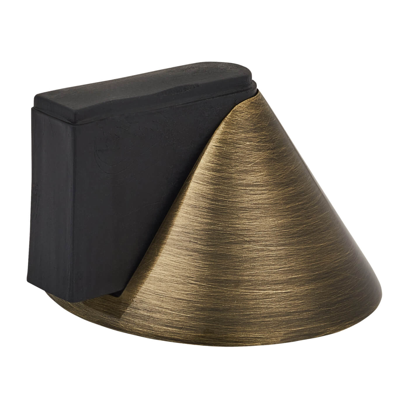 Designer Conical Floor Door Stop - 40 x 32mm - Antique Brass - view 2