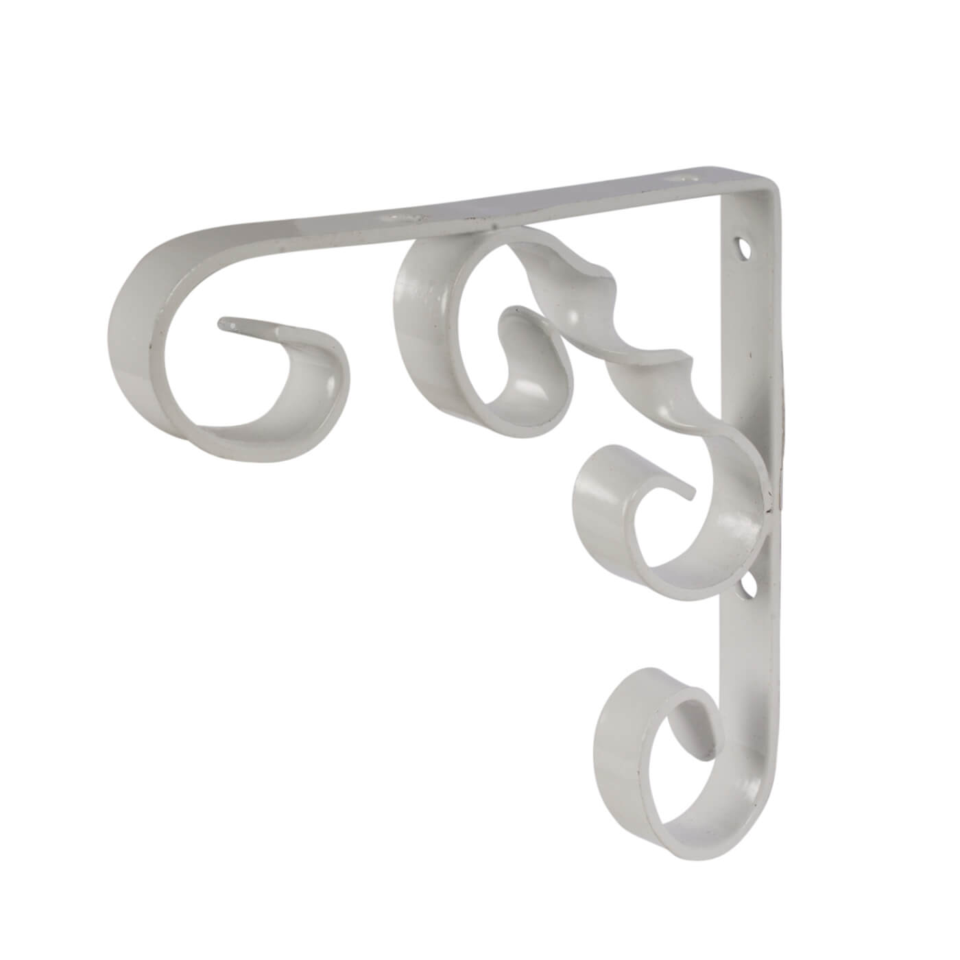 Ornamental Scroll Shelf Bracket - 115 x 100mm - White - view 2