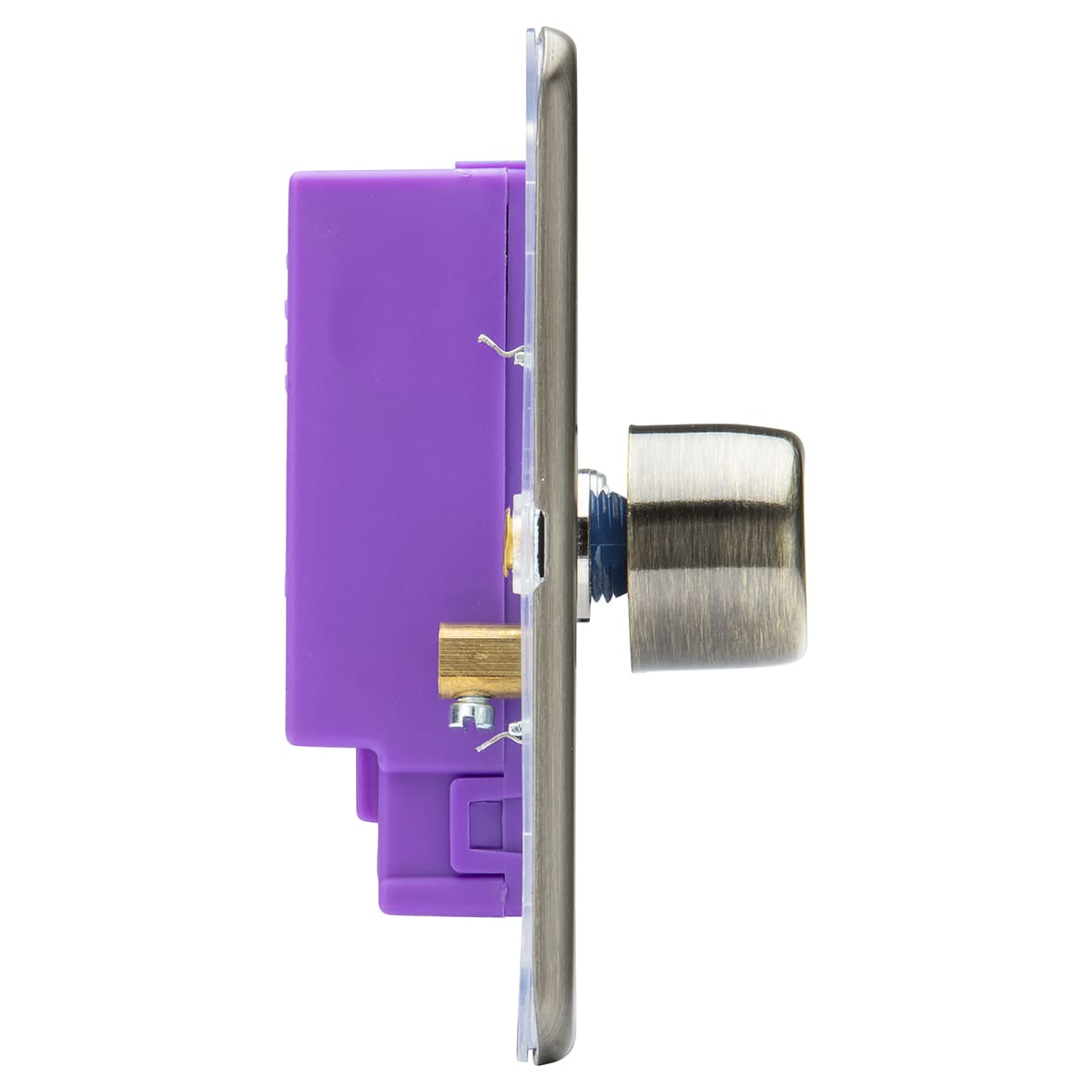 5-150W 4 Gang 2 Way Push On/Off Rotary Flat Intelligent LED Dimmer Switch - Ant Brass - view 2