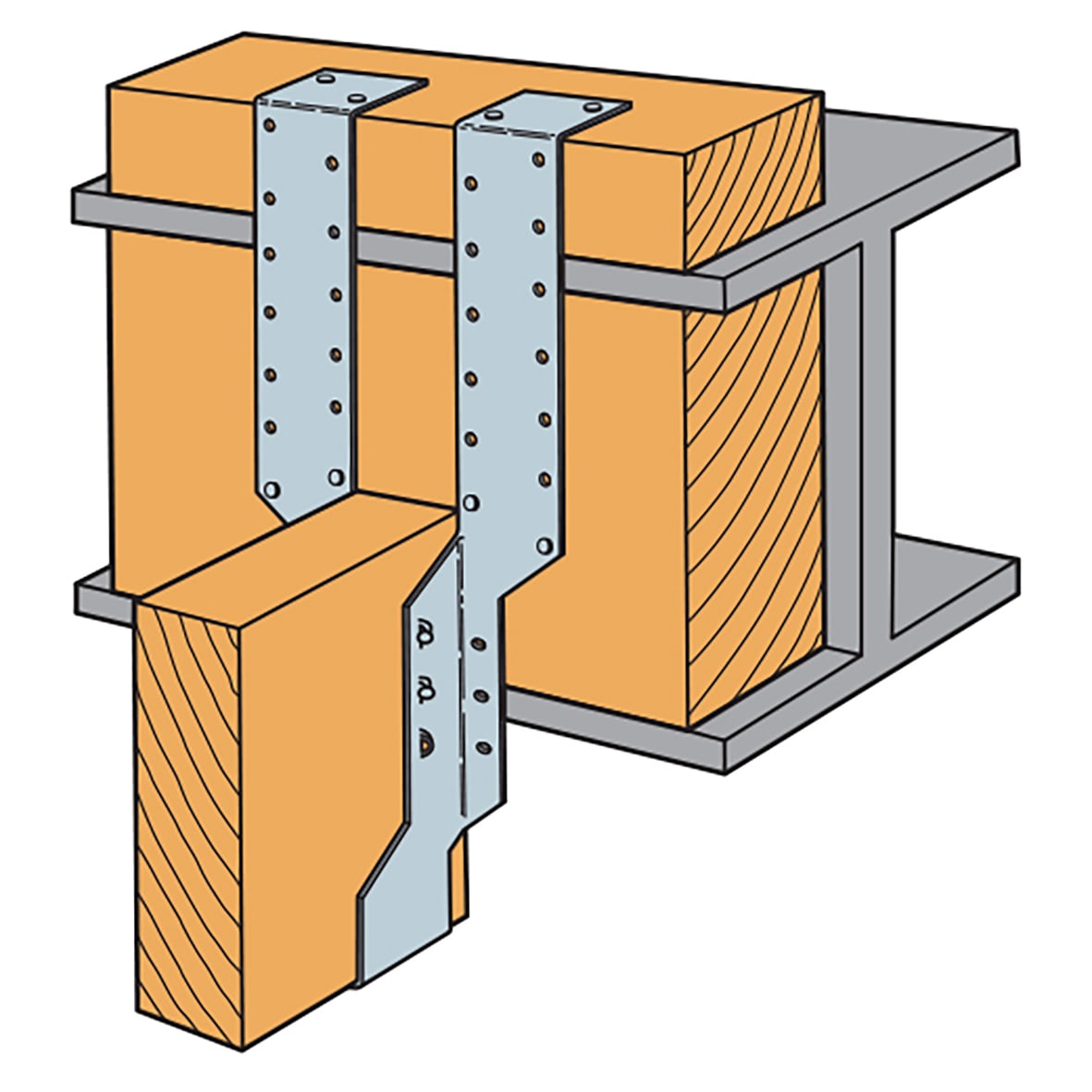 Joist Hanger - Adjustable Height Strap - Long Leg - 50mm Width - view 7