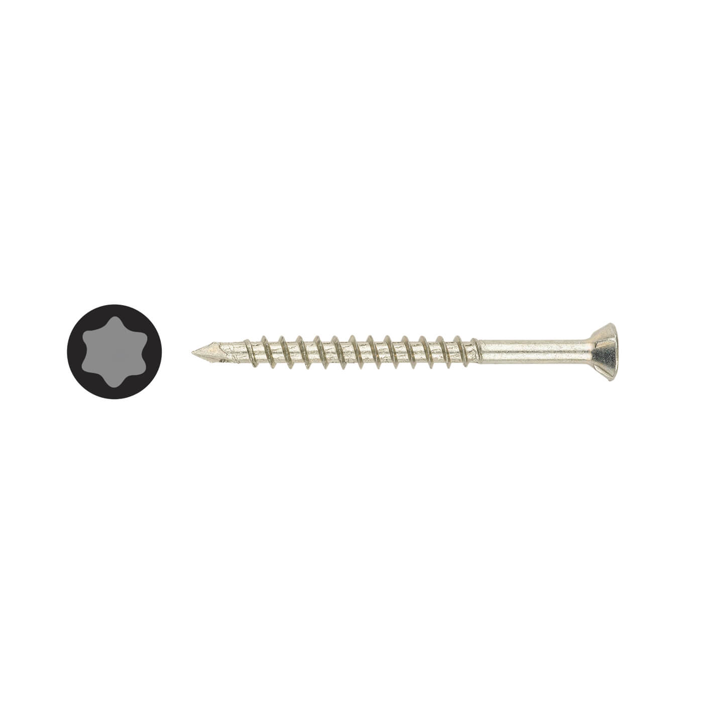 T-Star Plus MDF Torx Countersunk Wood Screws - 4.0 x 50mm - WIROX Zinc Plated - Pack of 200 - view 2