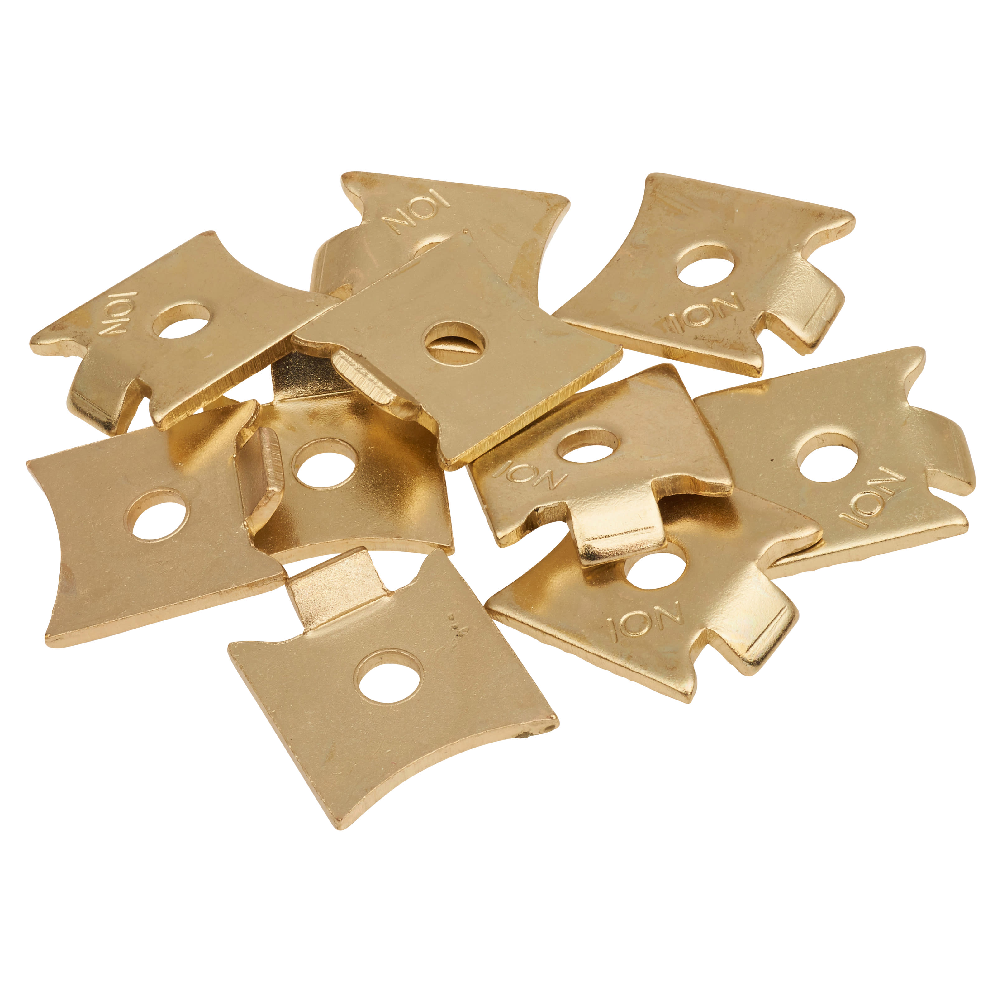 Standard Raised Bookcase Clip - Electro Brass Plated - Pack of 10 - view 3