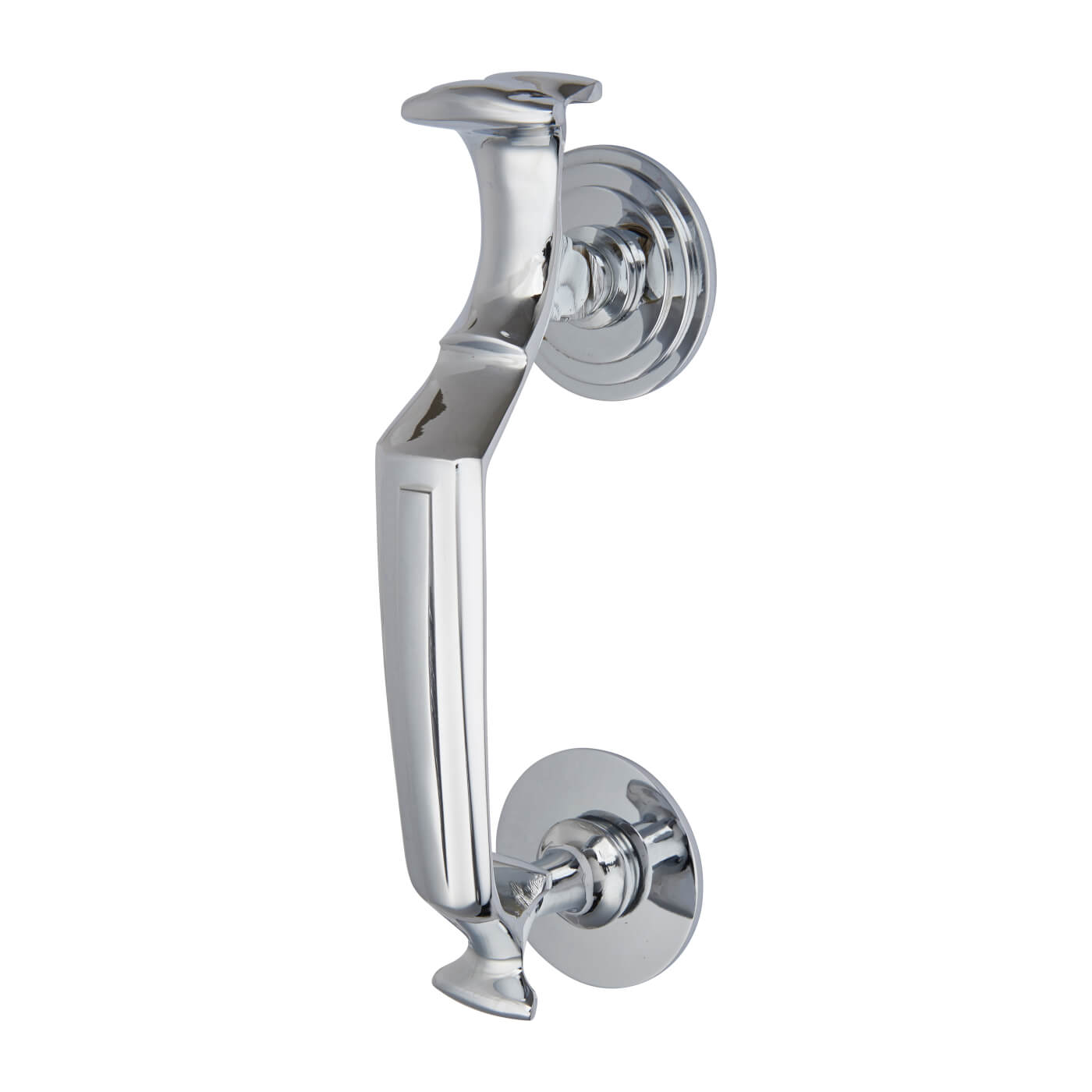 Doctor Door Knocker - Polished Chrome - 197 x 30mm - view 2