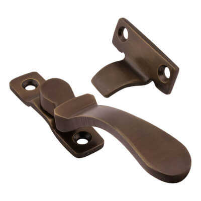 Victorian Wedge Casement Window Fastener - Reversible - Antique Bronze - view 2