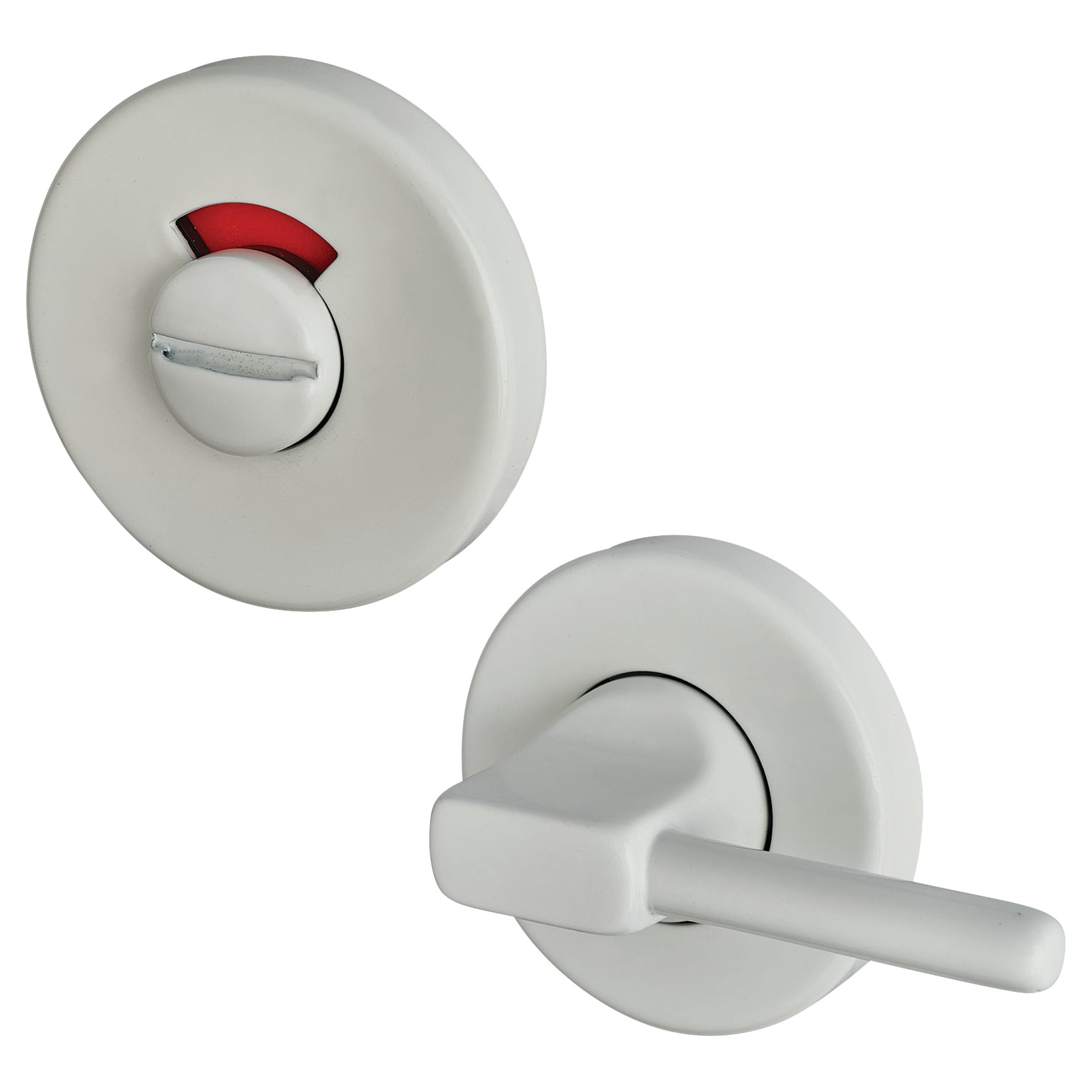 Nylon Disabled Bathroom Turn & Release - 52mm Diameter - Diamond White - view 2