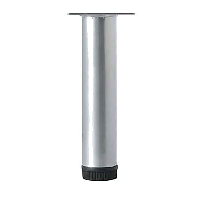 Round Adjustable Cabinet Furniture Leg - 32 x 800mm - Silver Grey - view 2