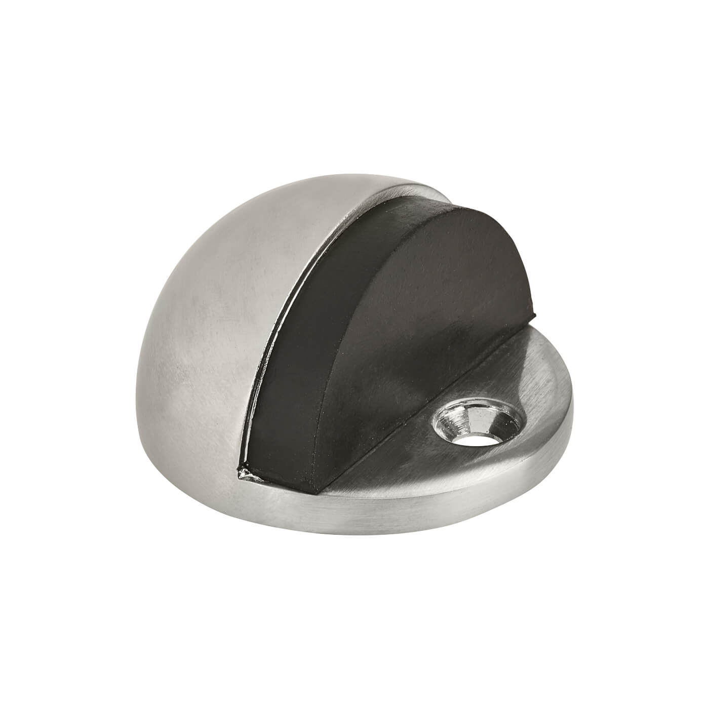 Half Moon Floor Door Stop - 25 x 45mm - Satin Anodised Aluminium - view 2