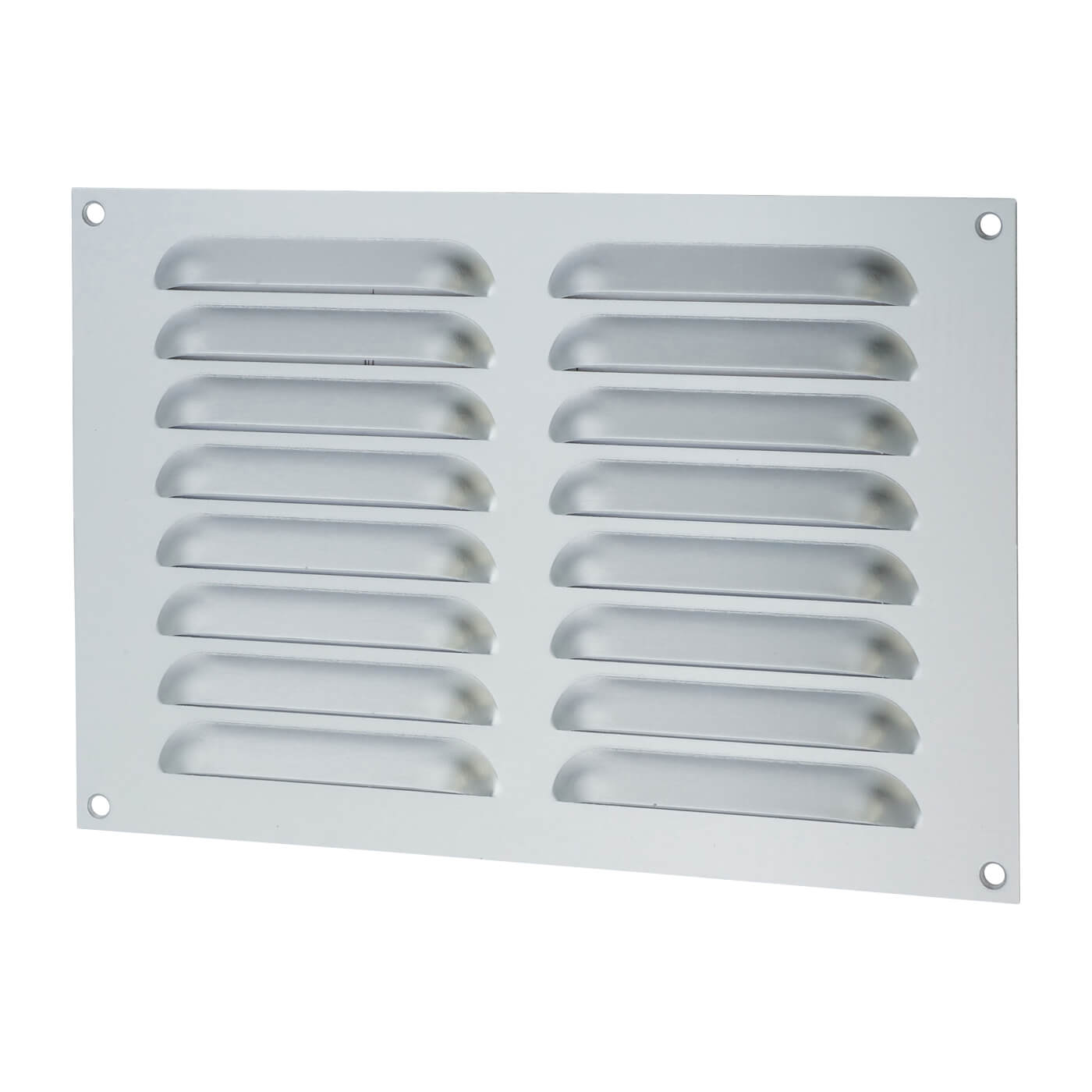 Hooded Louvre Vent - 229 x 152mm - 6600mm² Free Air Flow - Satin Aluminium - view 2