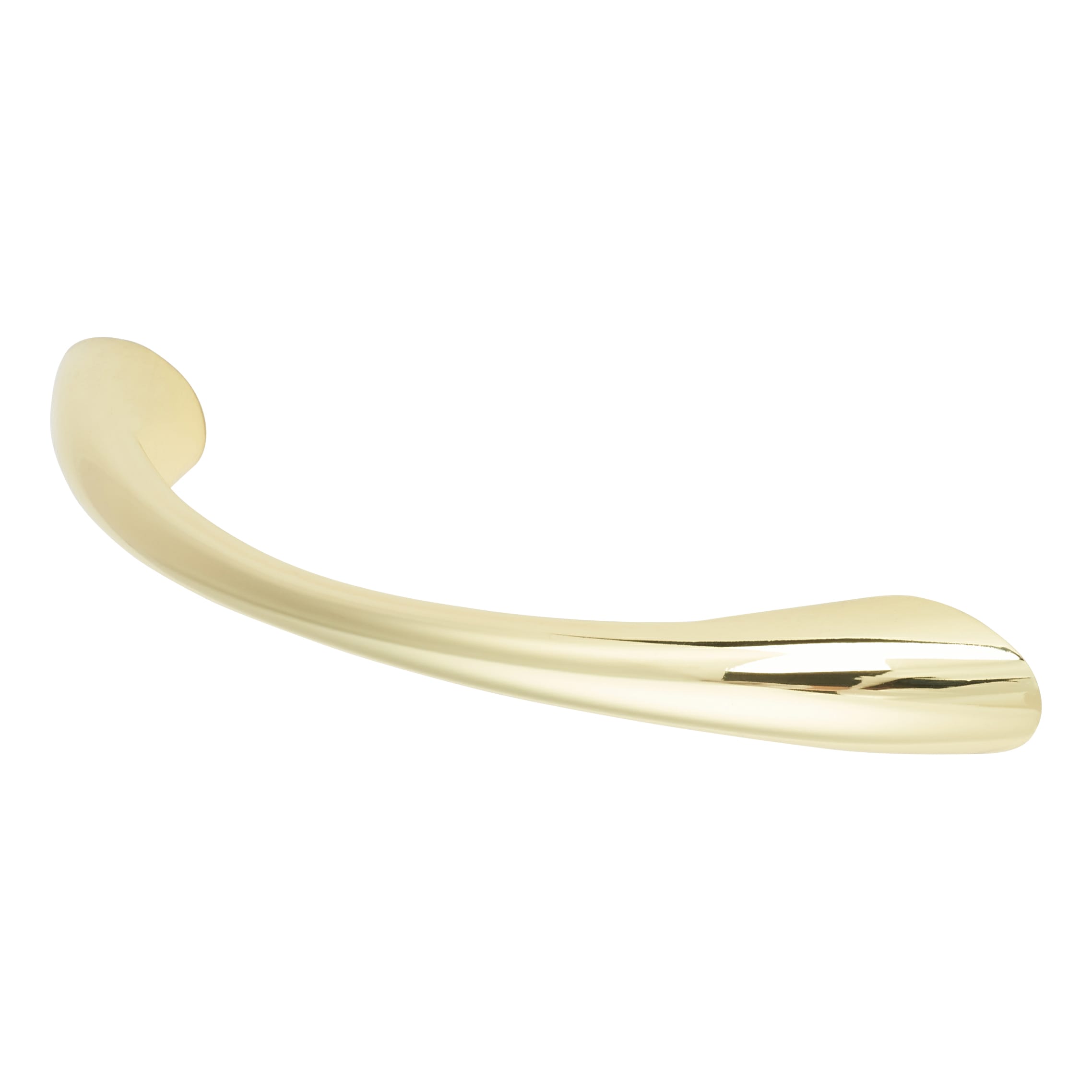 Vali Bow Cabinet Pull Handle - 96mm Centres - Polished Brass - view 4