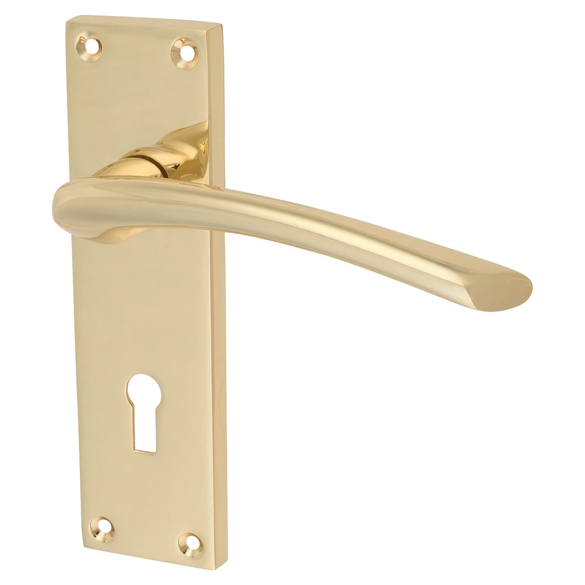 Polished Brass 3 Lever Sashlock Door Handles Pack - Rimini Range - view 2
