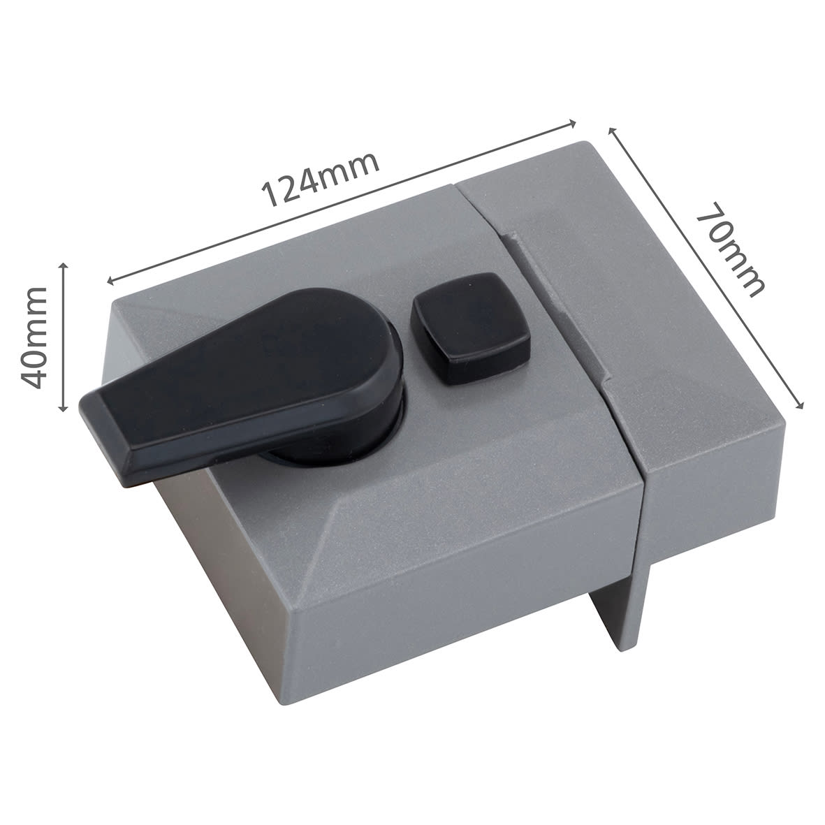 Deadlocking Nightlatch - 40mm Backset - Grey Case/Polished Brass Cylinder - Pack of 5 - view 6