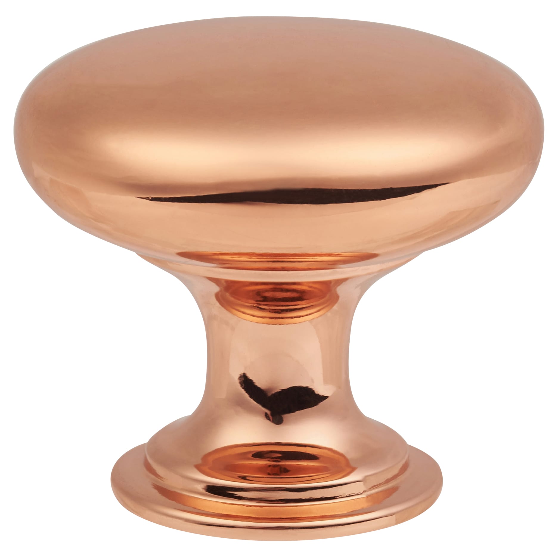 Domed Round Cabinet Knob - 25mm Diameter - Bright Copper - view 3