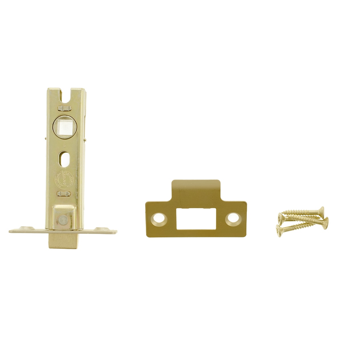 Fire-Rated Tubular Latch - 78mm Case - 57mm Backset - Square - Satin Brass - view 4