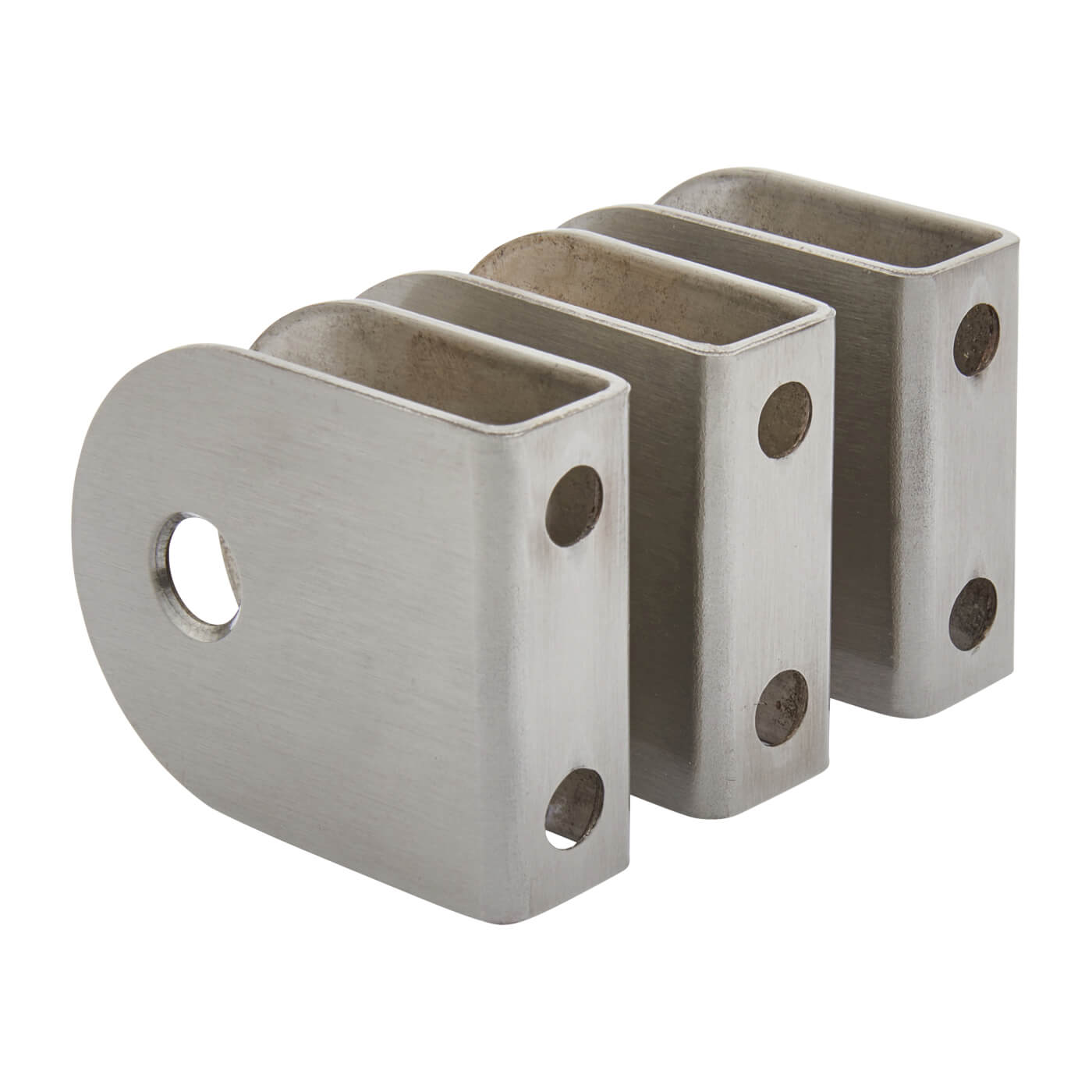 Toilet Cubicle Wall Bracket - 19-20mm Panels - 304 Stainless Steel - Pack of 3 - view 2