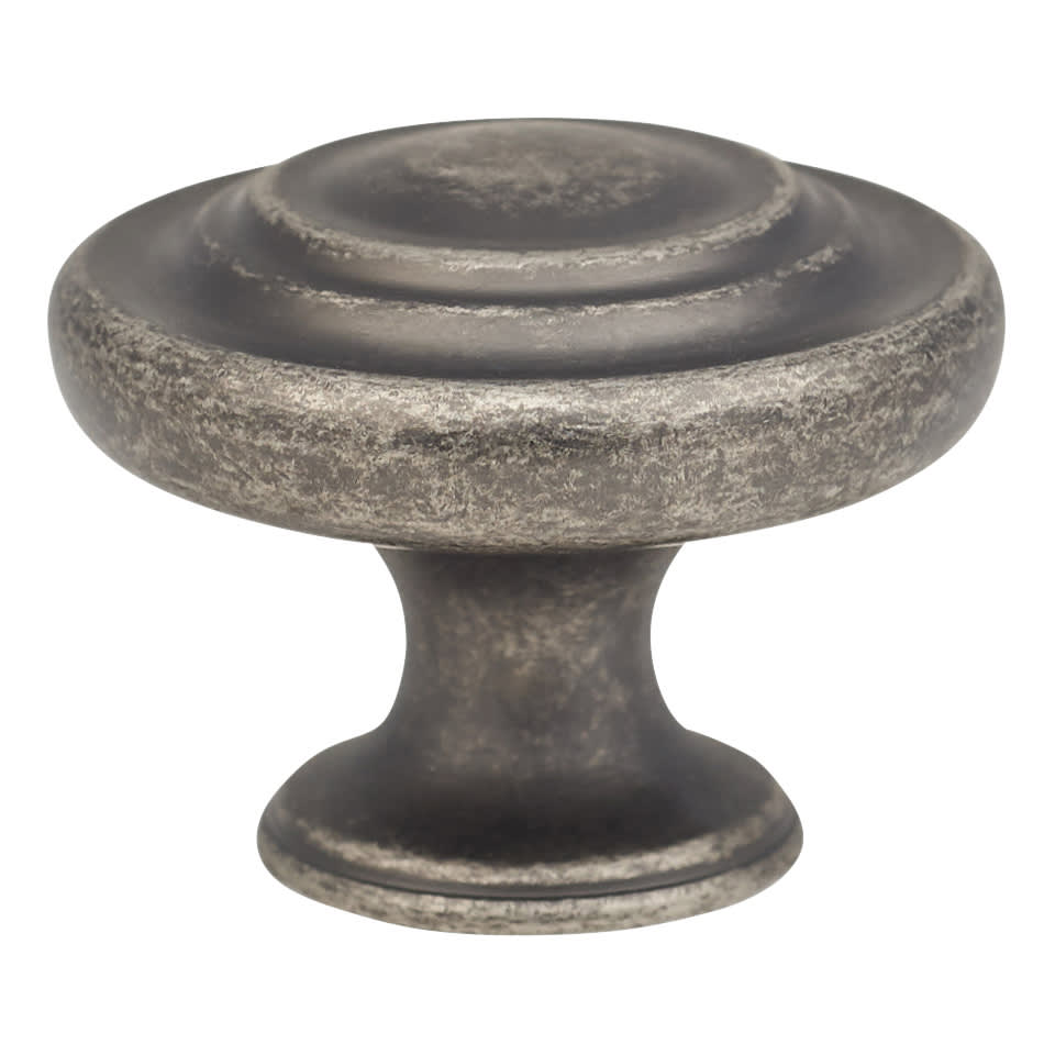 Readford Round Cabinet Knob - 33mm Diameter - Antique Pewter - view 3