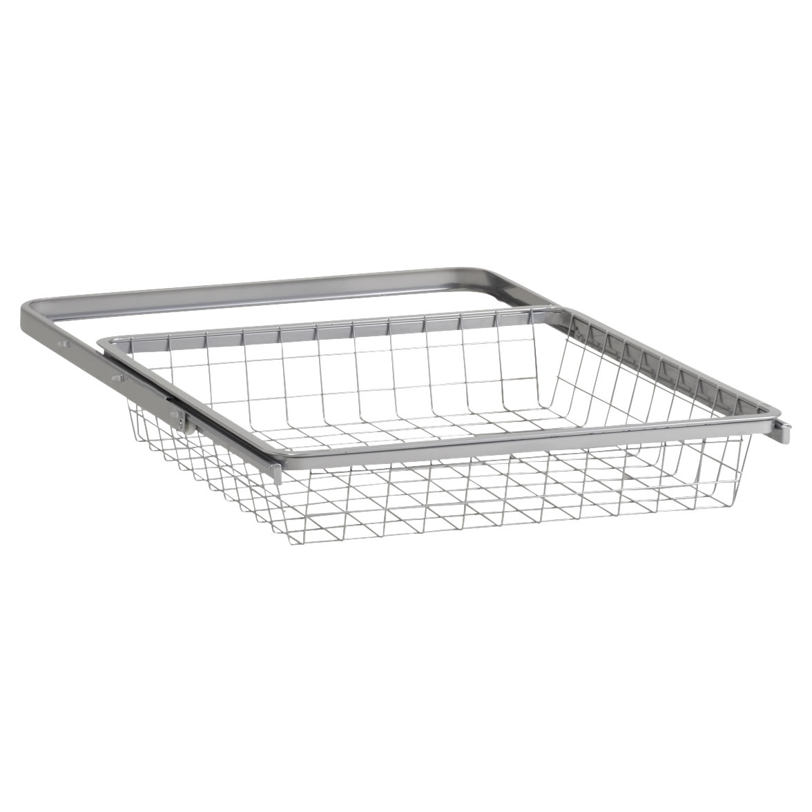 Top Track System - Click In Shallow Wire Basket & Gliding Frame - 449 x 430 x 85mm - Platinum - view 2