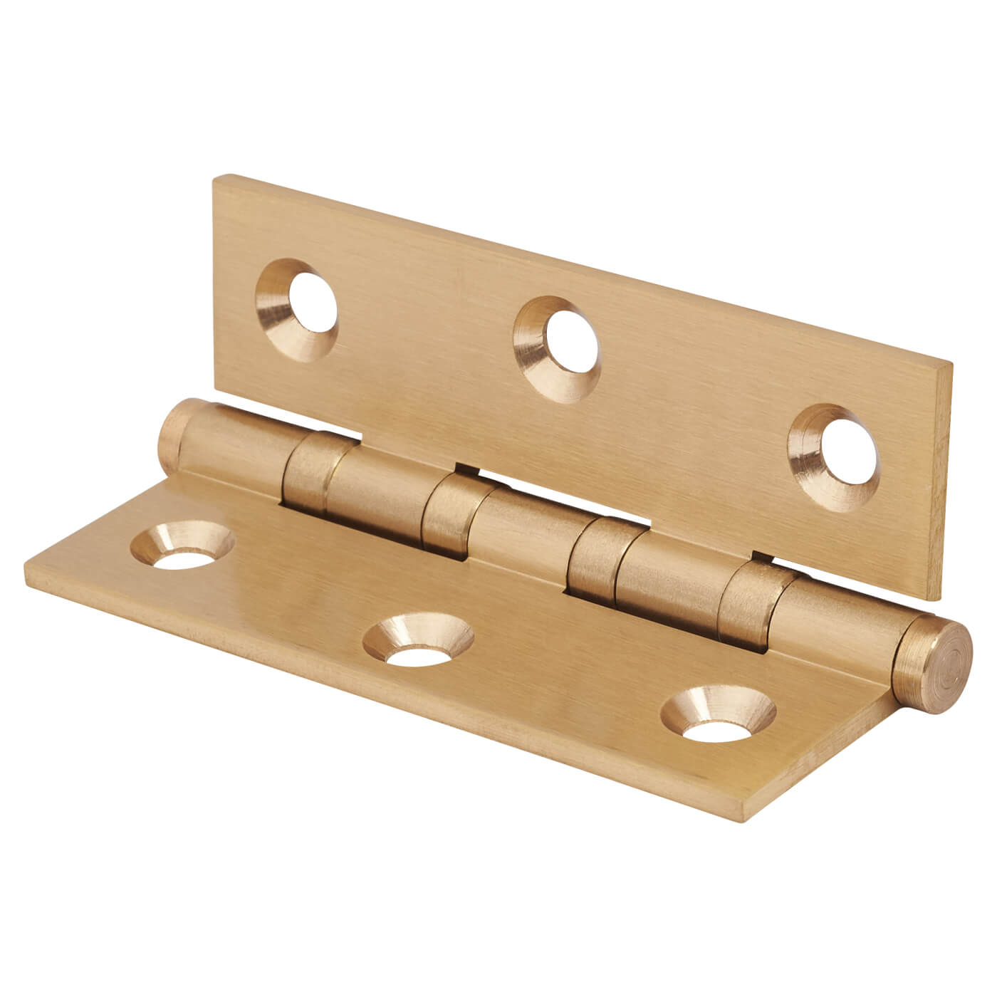 Performance Washered Butt Door Hinge - 76 x 51 x 2.5mm - Satin Brass - Pair - view 3