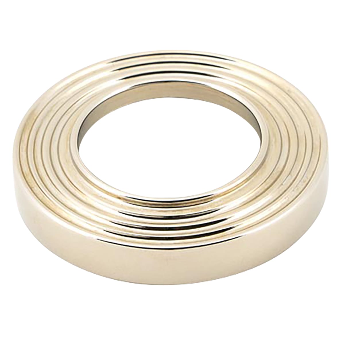 Polished Nickel Door Handles on Round Beehive Rose - Avon Range - view 3