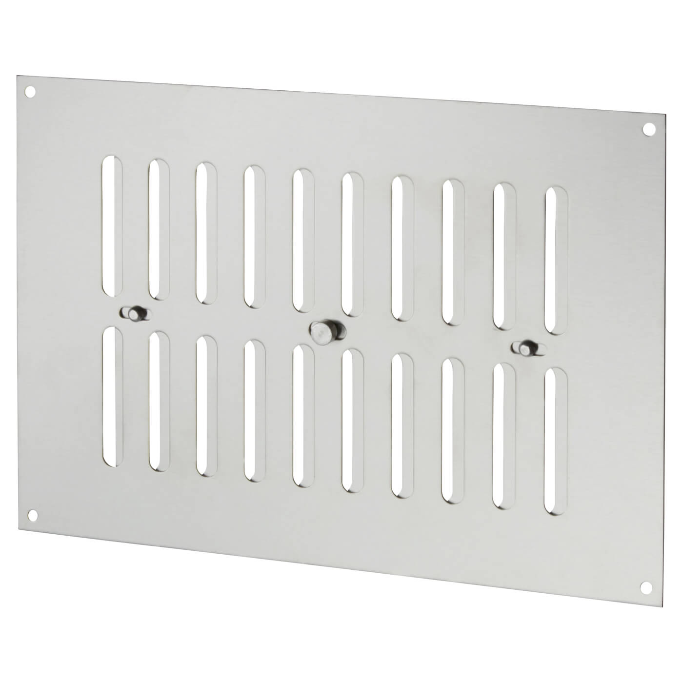 Hit & Miss Vent - 242 x 165mm - Satin Chrome - view 2