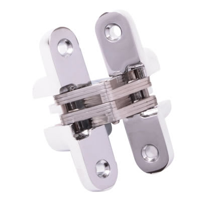 Concealed Hinge - 60 x 13mm - Polished Chrome - Pair - view 2