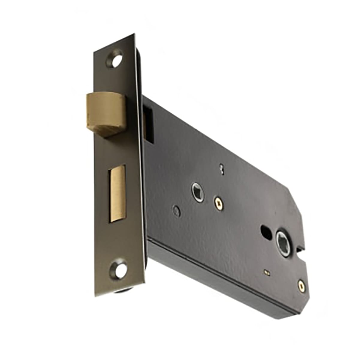 Bolt Through Horizontal Bathroom Lock - 149mm Case - 127mm Backset - Urban Dark Bronze - view 3