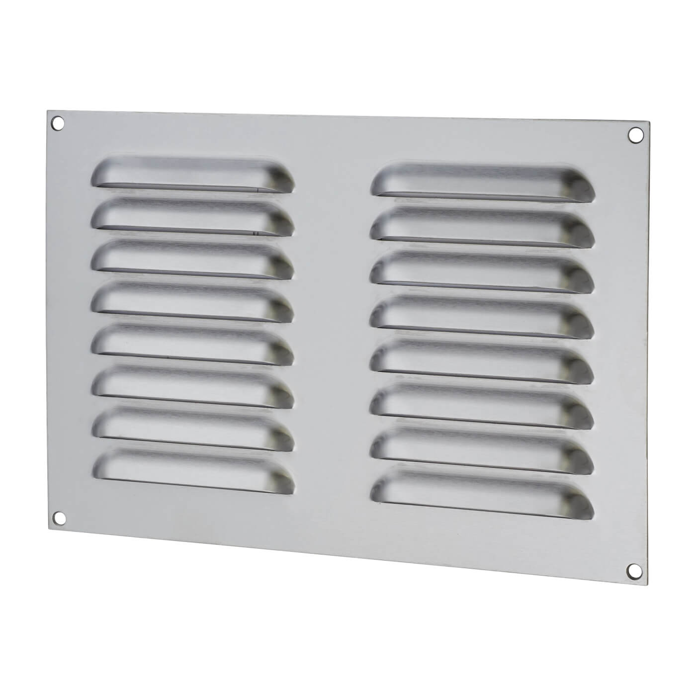 Hooded Louvre Vent - 242 x 165mm - 6650mm² Free Air Flow - Satin Chrome - view 2